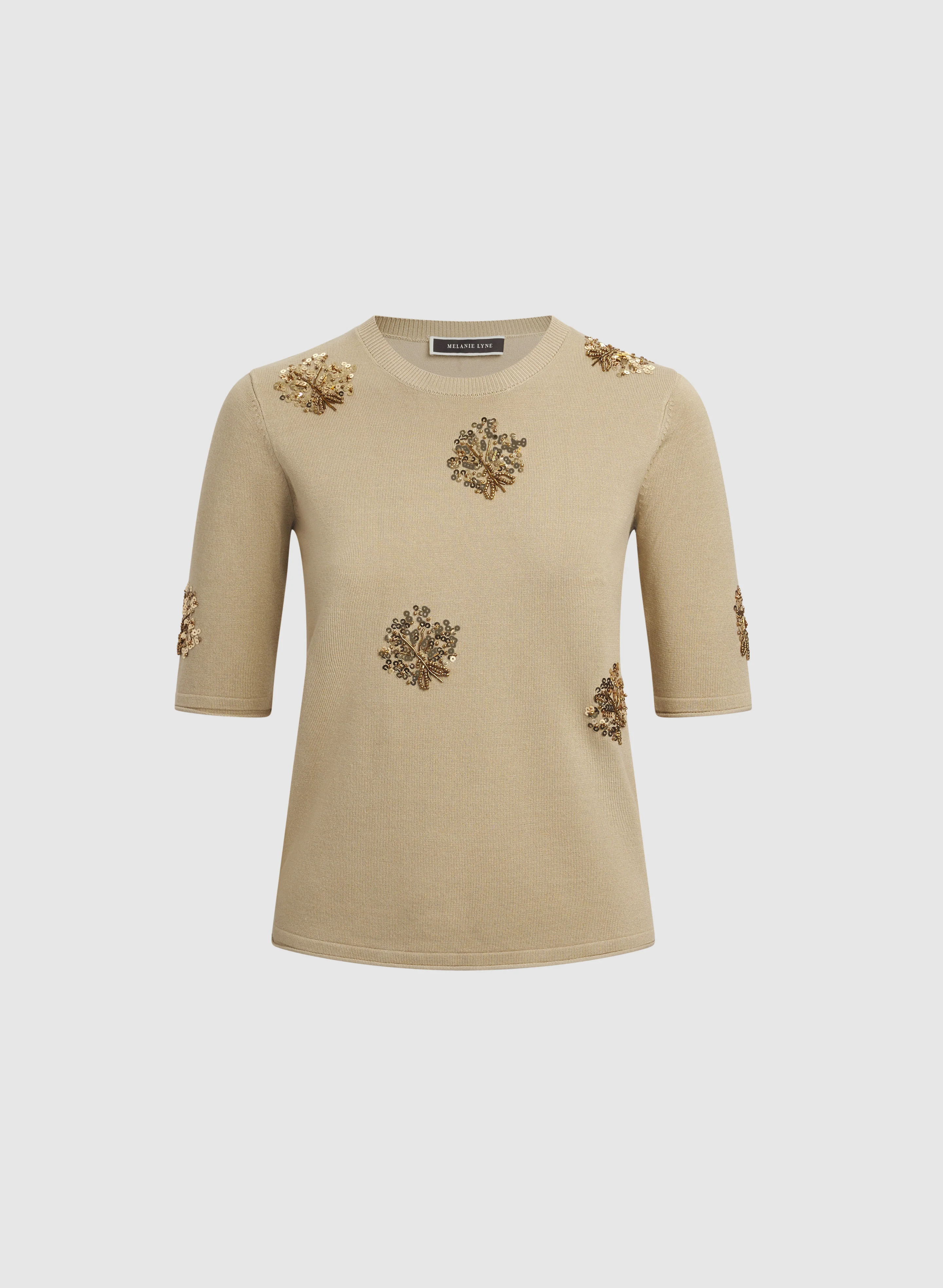 Bead & Sequin Leaf Pullover - Image 6