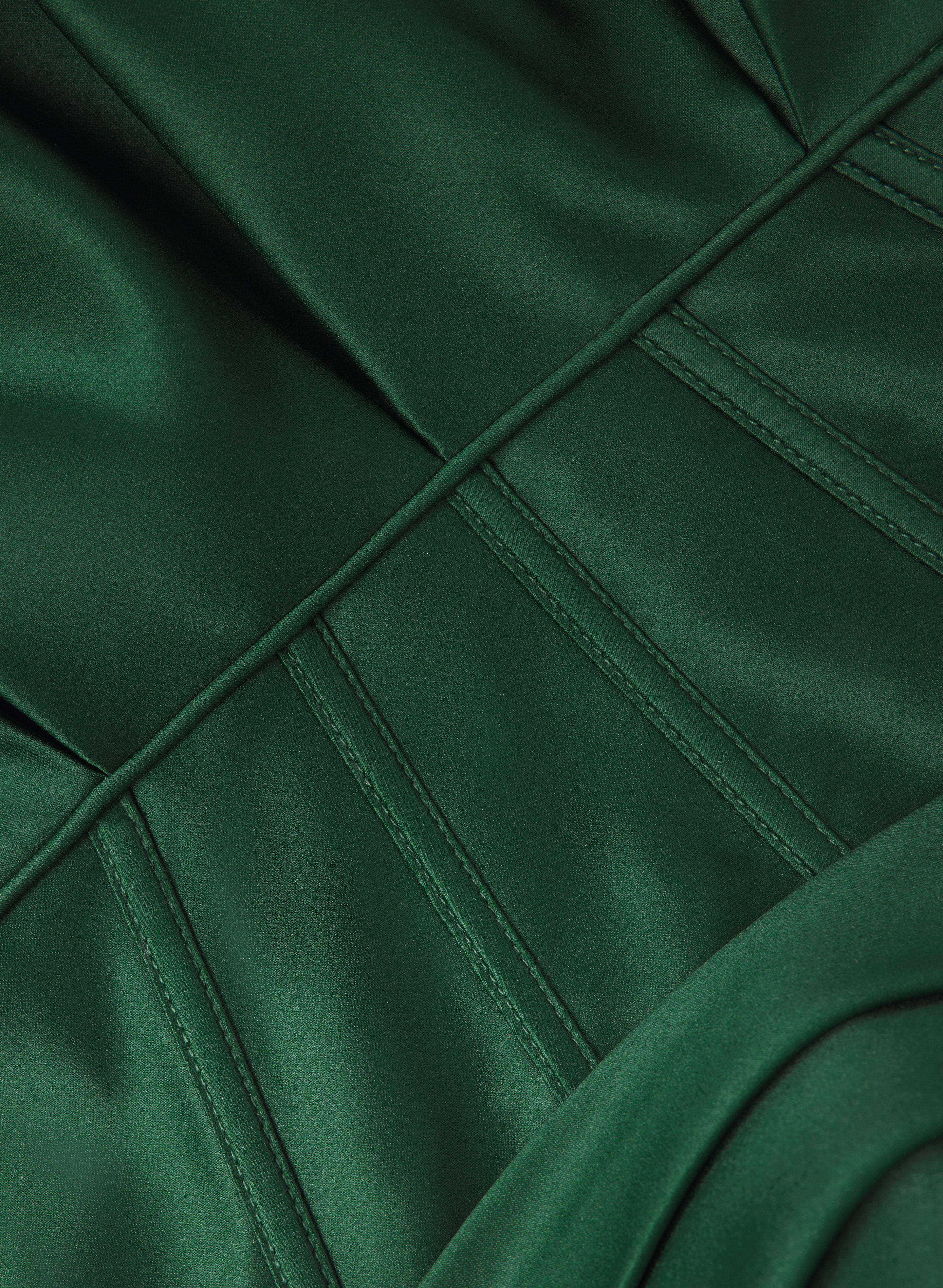 Beaded Corset Satin Gown - Image 7