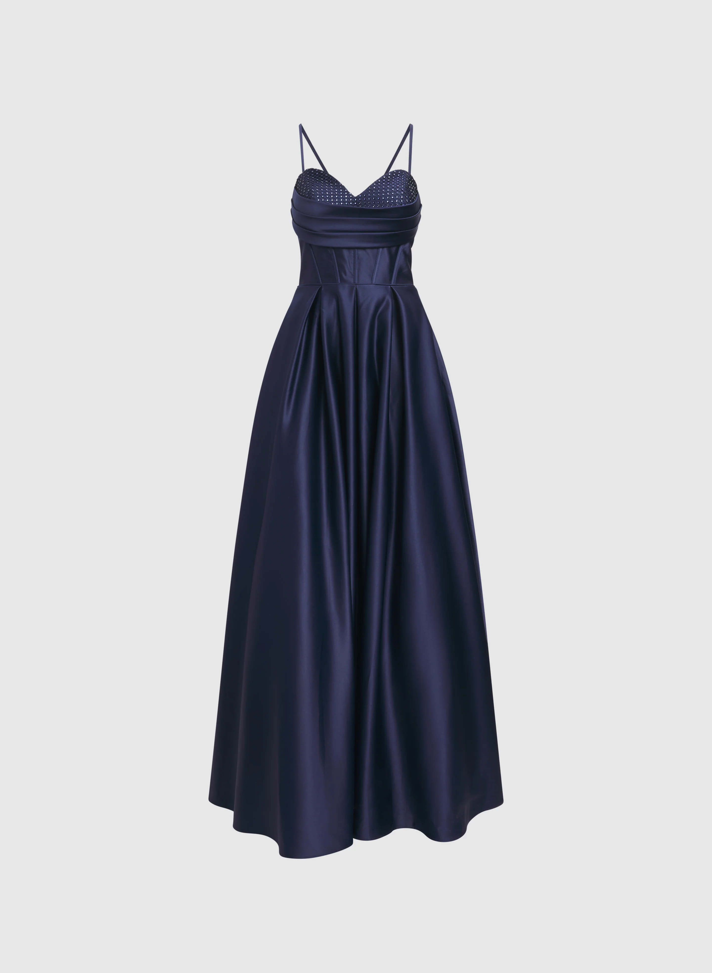 Beaded Corset Satin Gown - Image 6