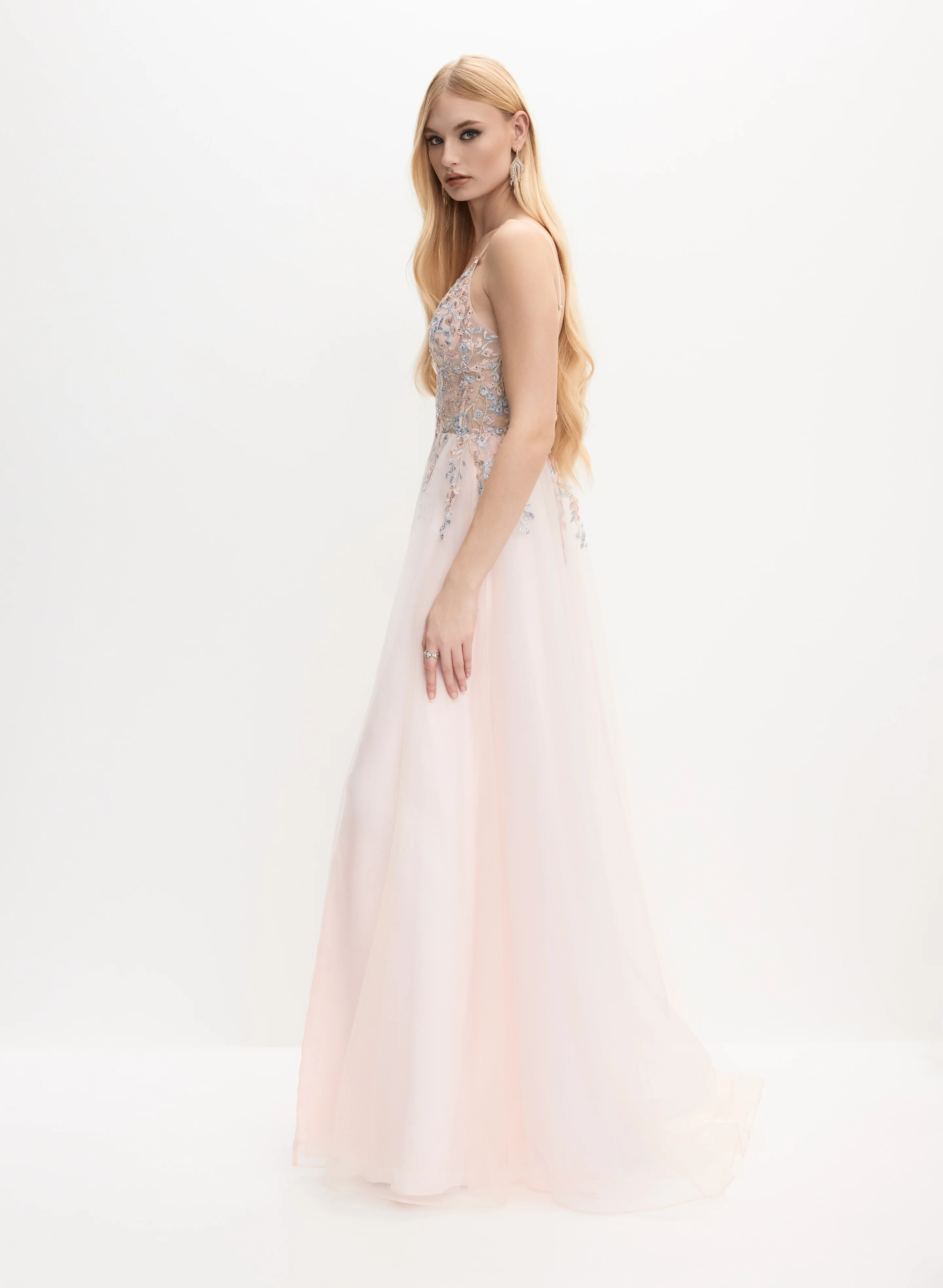 Beaded Floral Embroidered Dress - Image 3