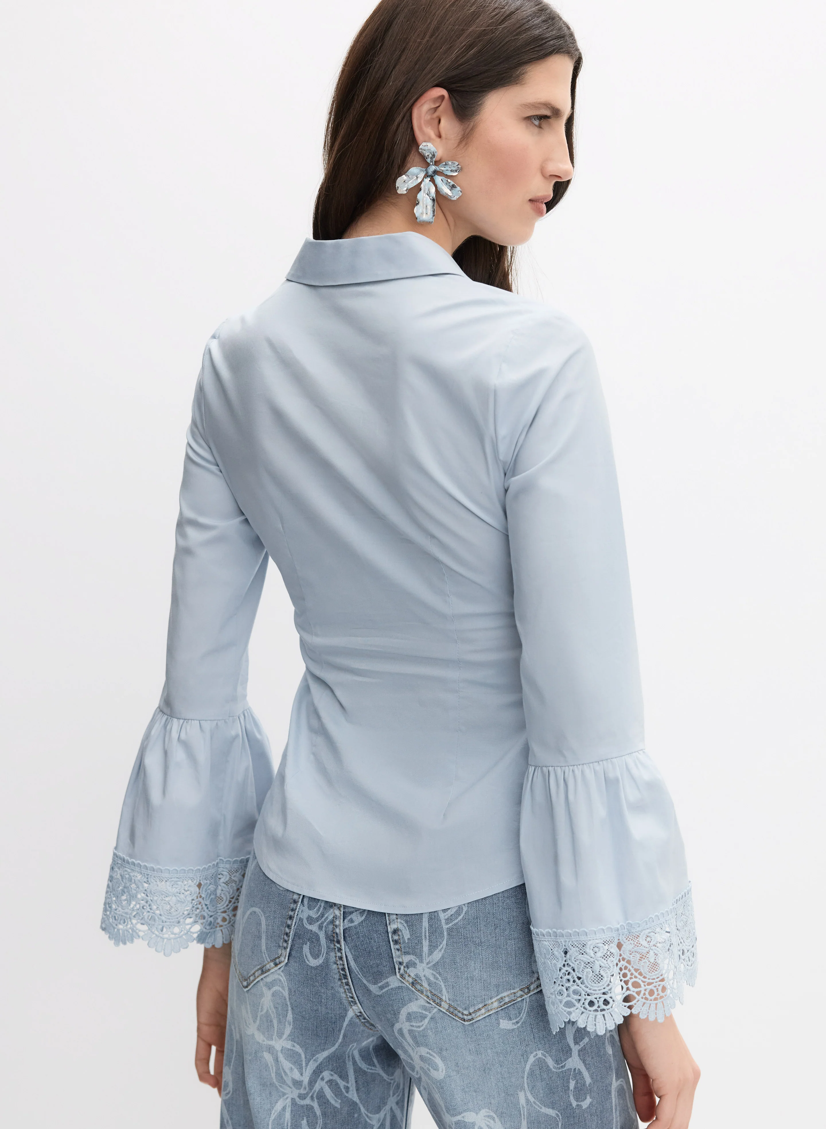 Bell Sleeve Button-Down Blouse - Image 4