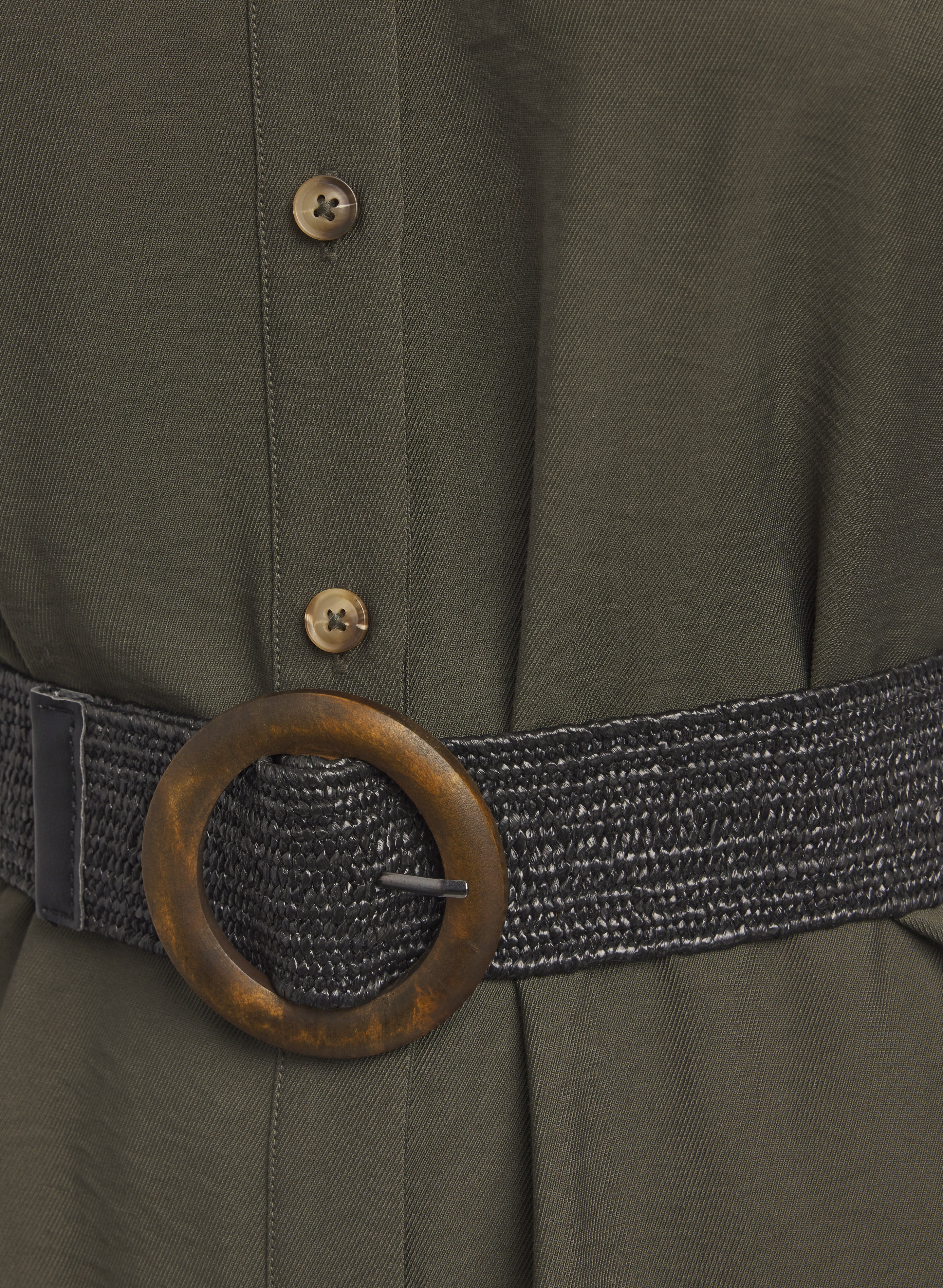Belted Button-Down Shirt Dress - Image 6