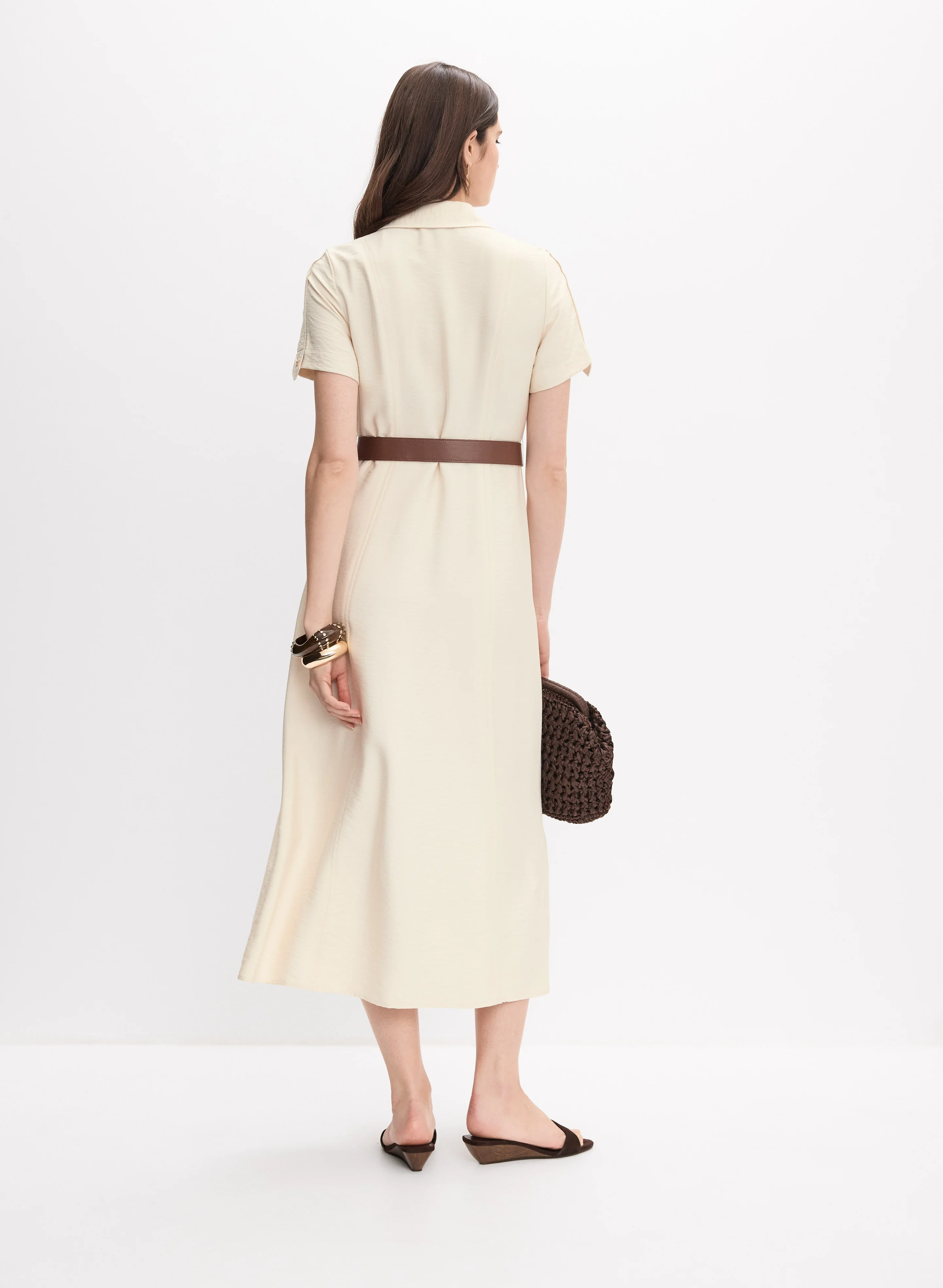Belted Shirt Dress - Image 4