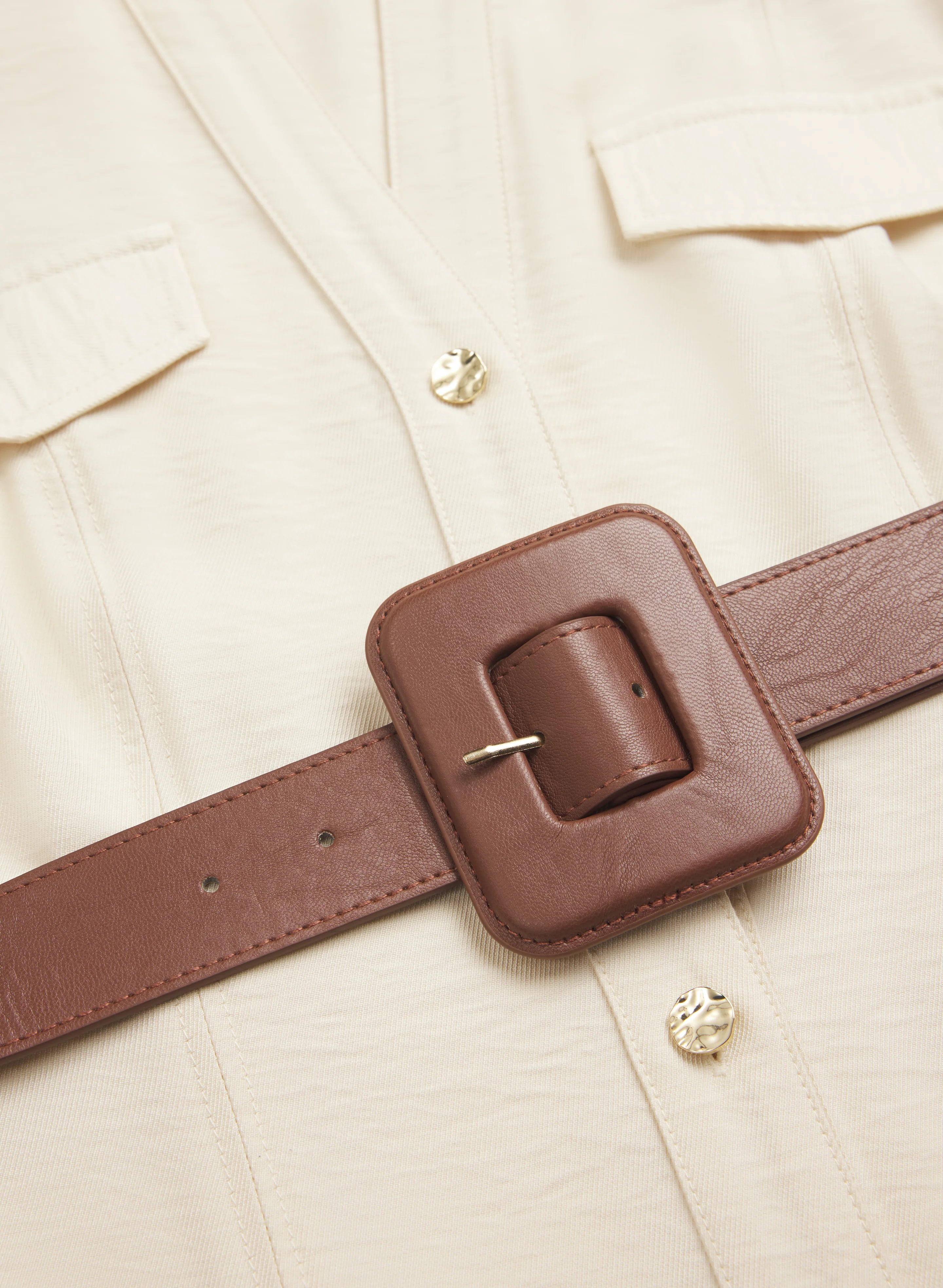 Belted Shirt Dress - Image 6