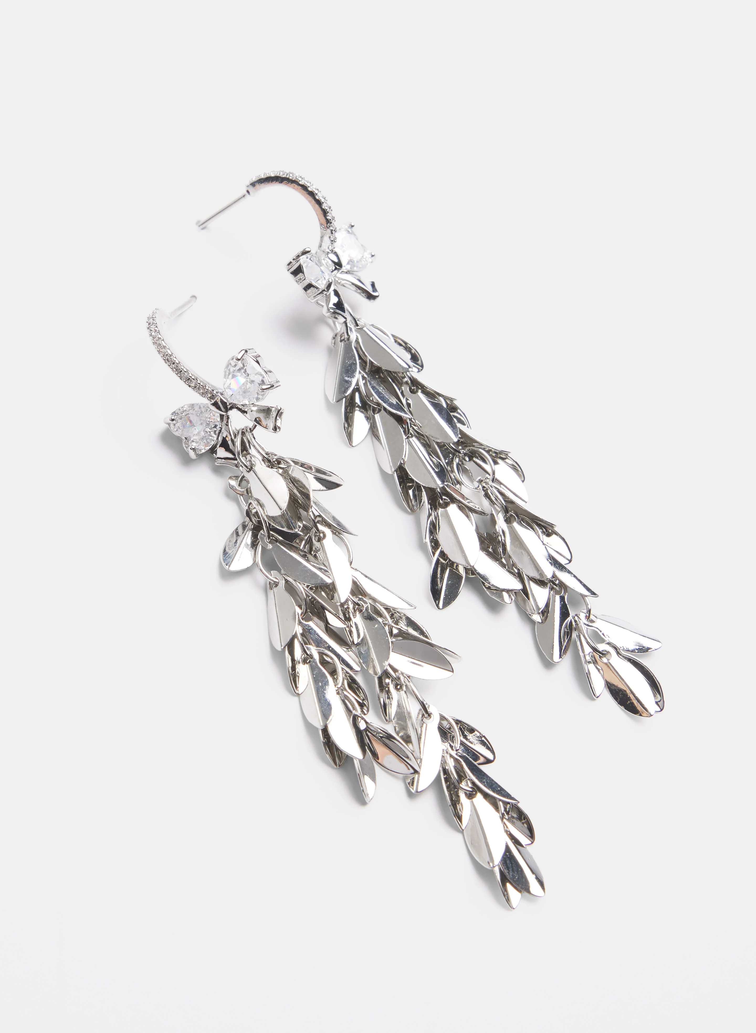 Bow Detail Cluster Drop Earrings - Image 2
