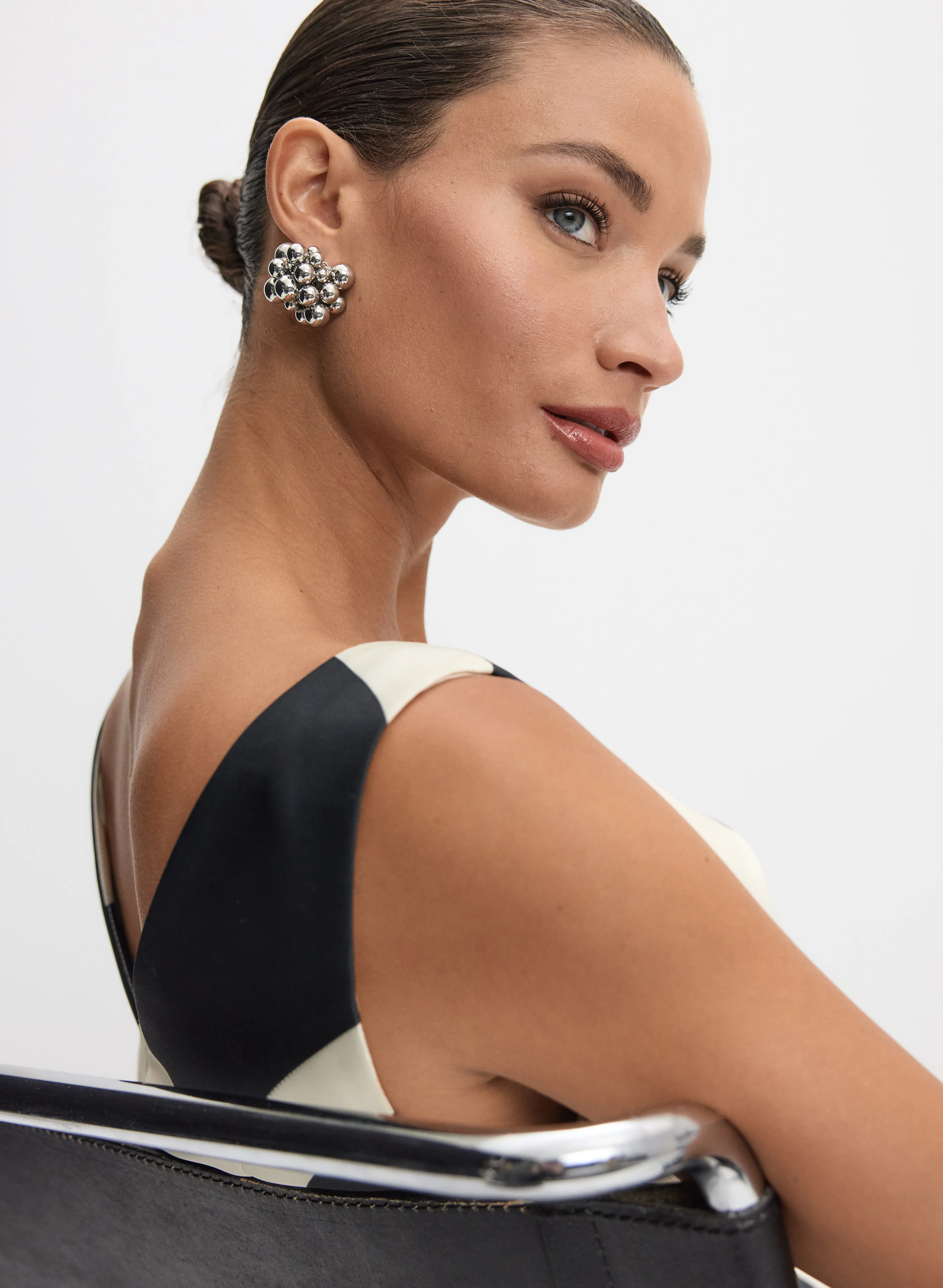 Brass Cluster Earrings - Image 3