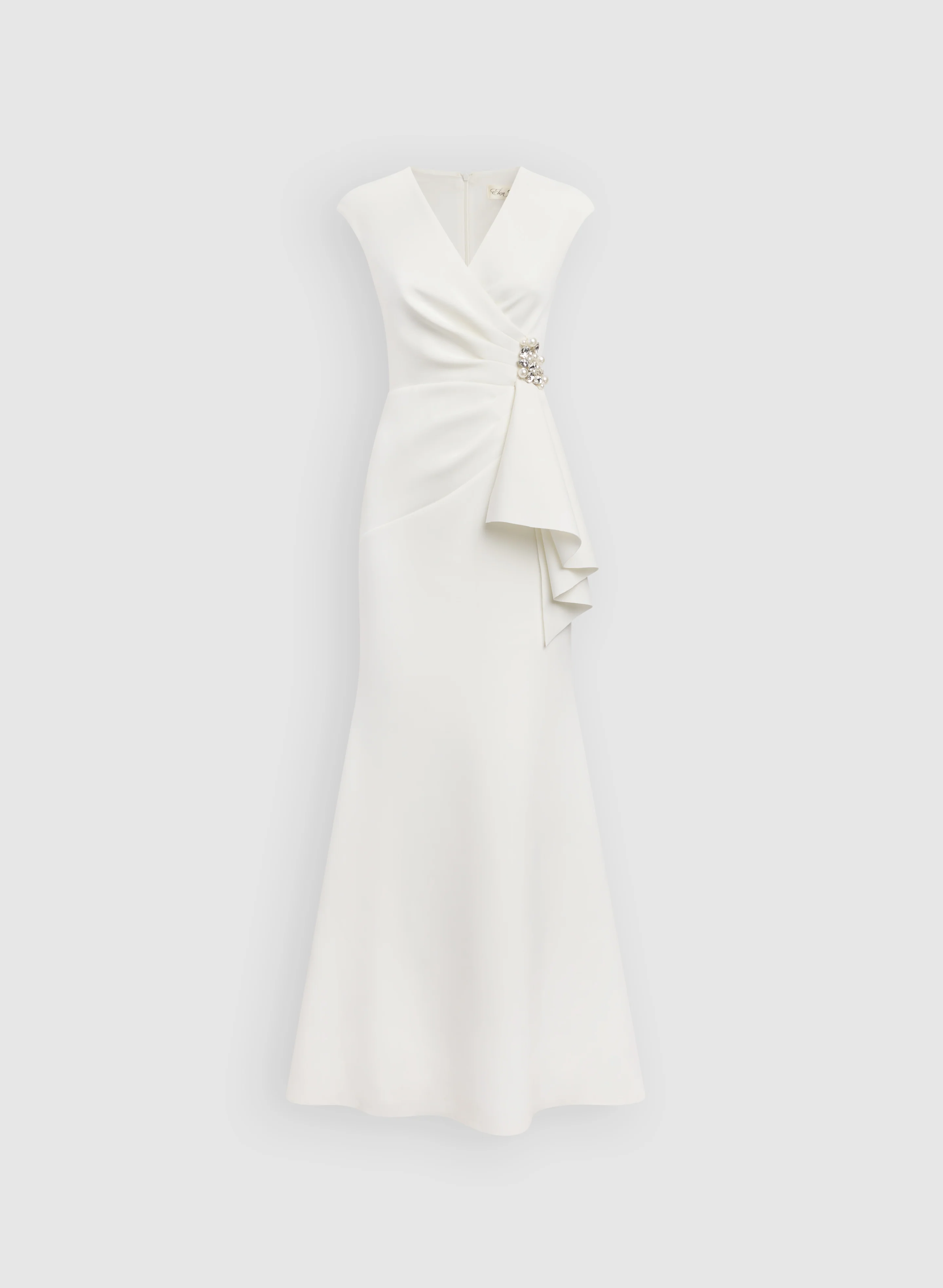 Brooch Detail Scuba Dress - Image 5