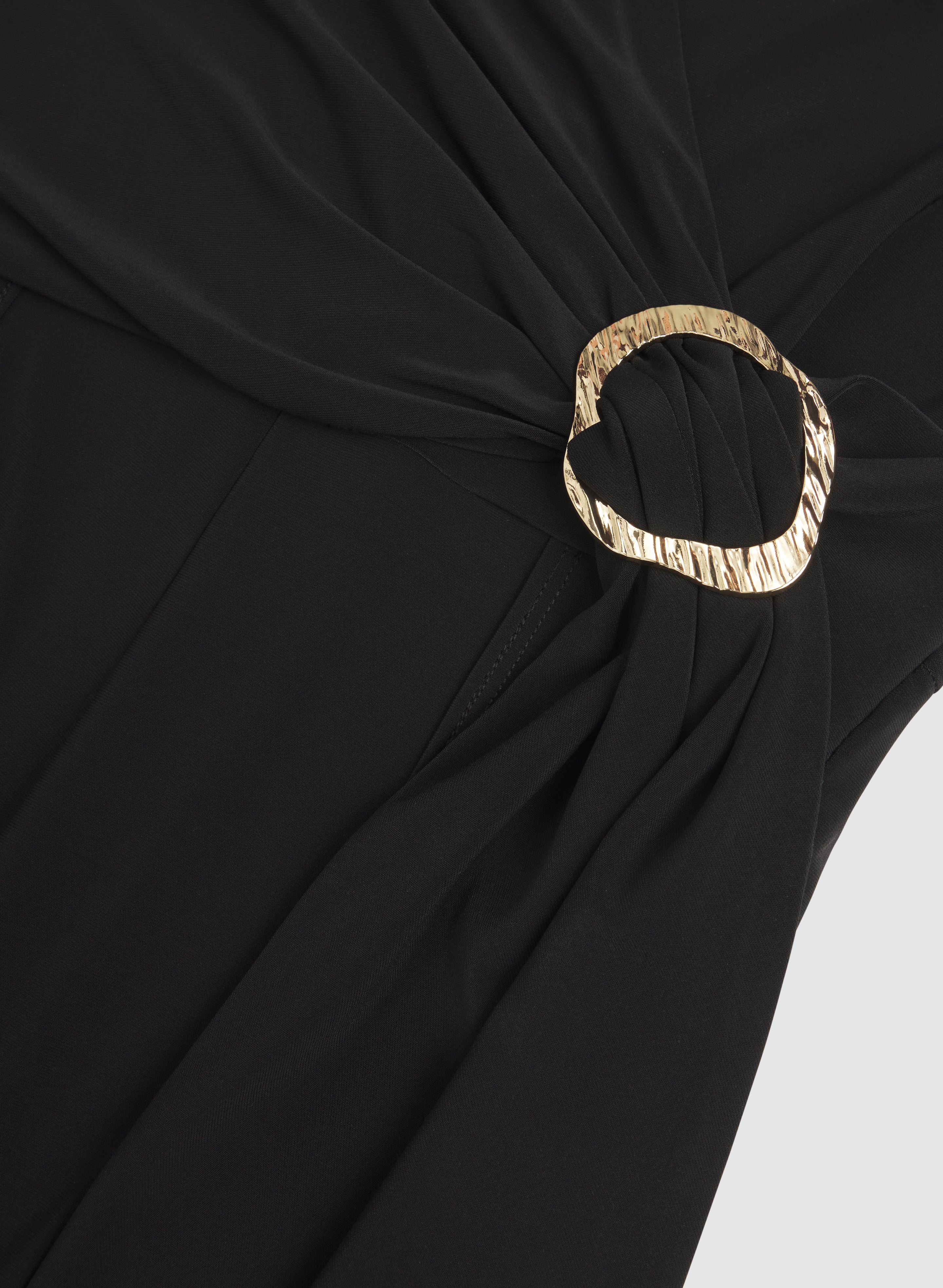 Brooch Fastened Wrap-Over Jumpsuit - Image 6