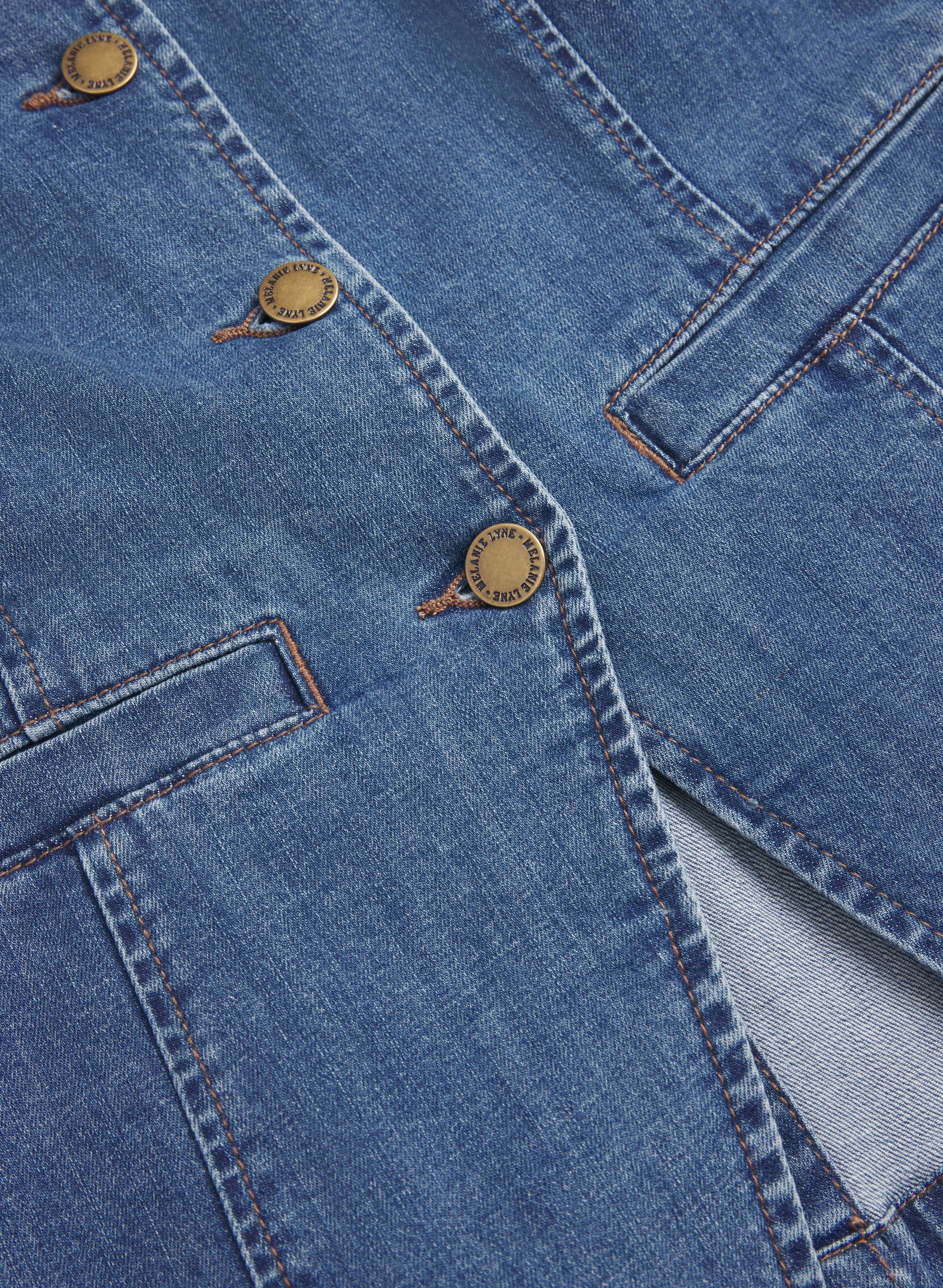 Button Denim Vest - Image 7