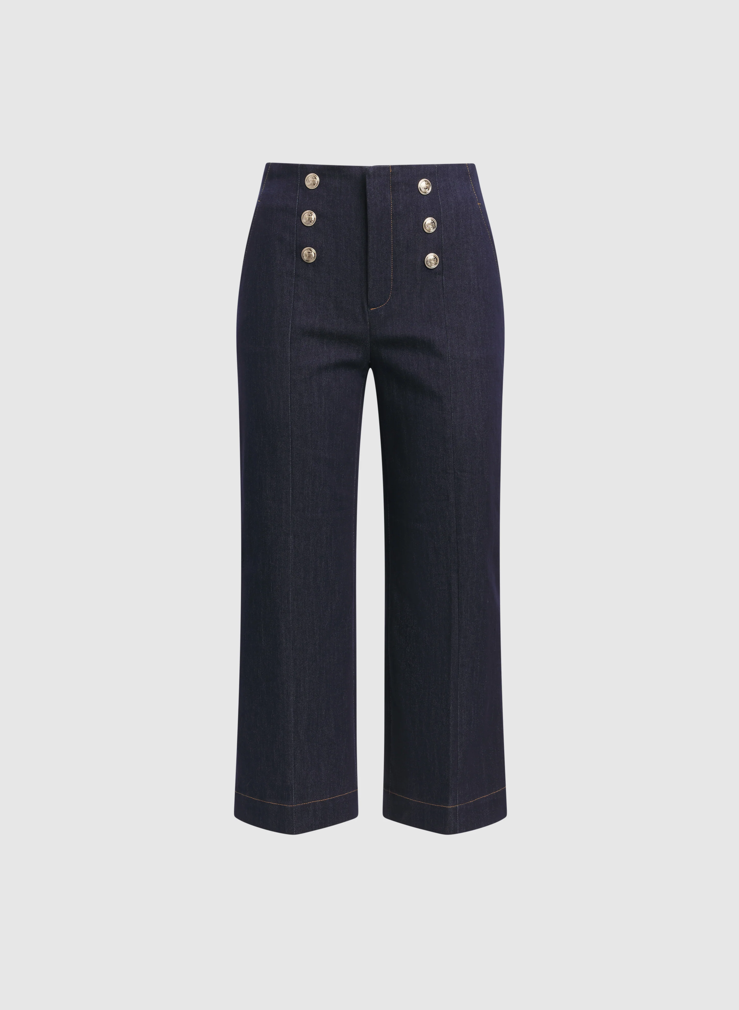 Button Detail Denim Culottes - Image 6