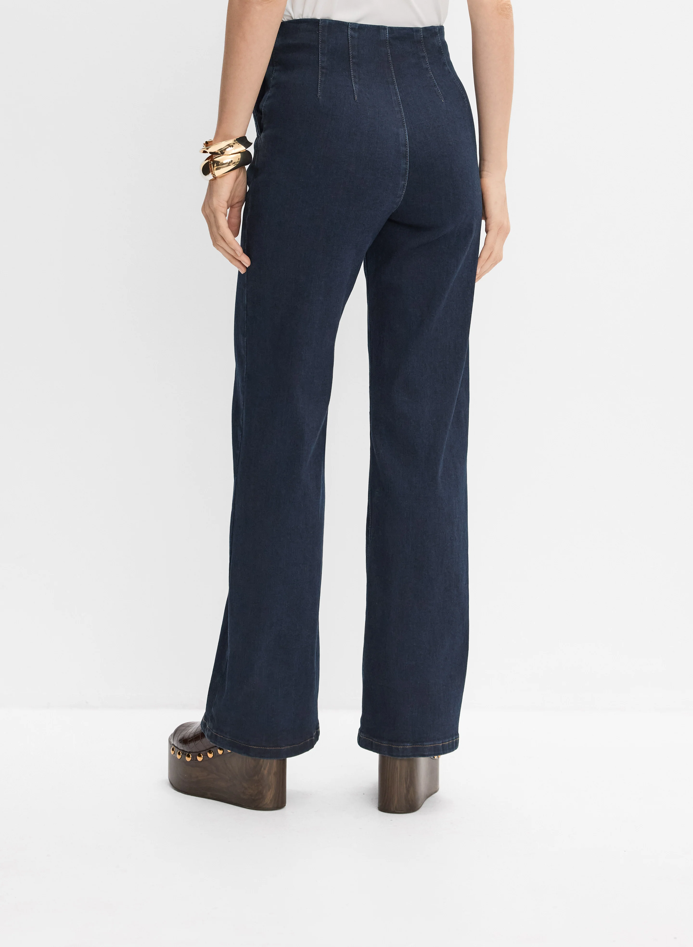 Button Detail Trouser Jeans - Image 2