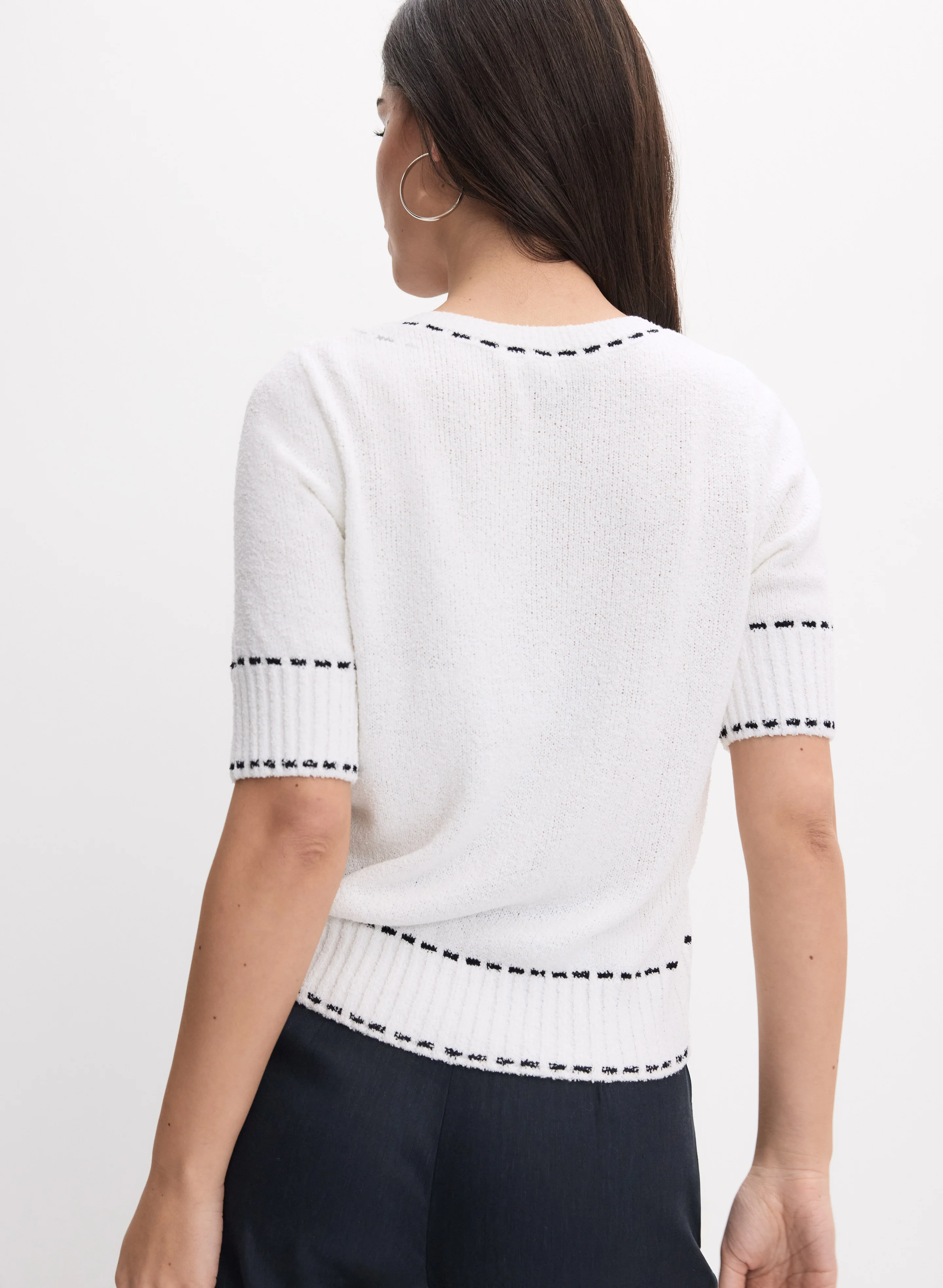 Contrast Button-Down Cardigan - Image 4