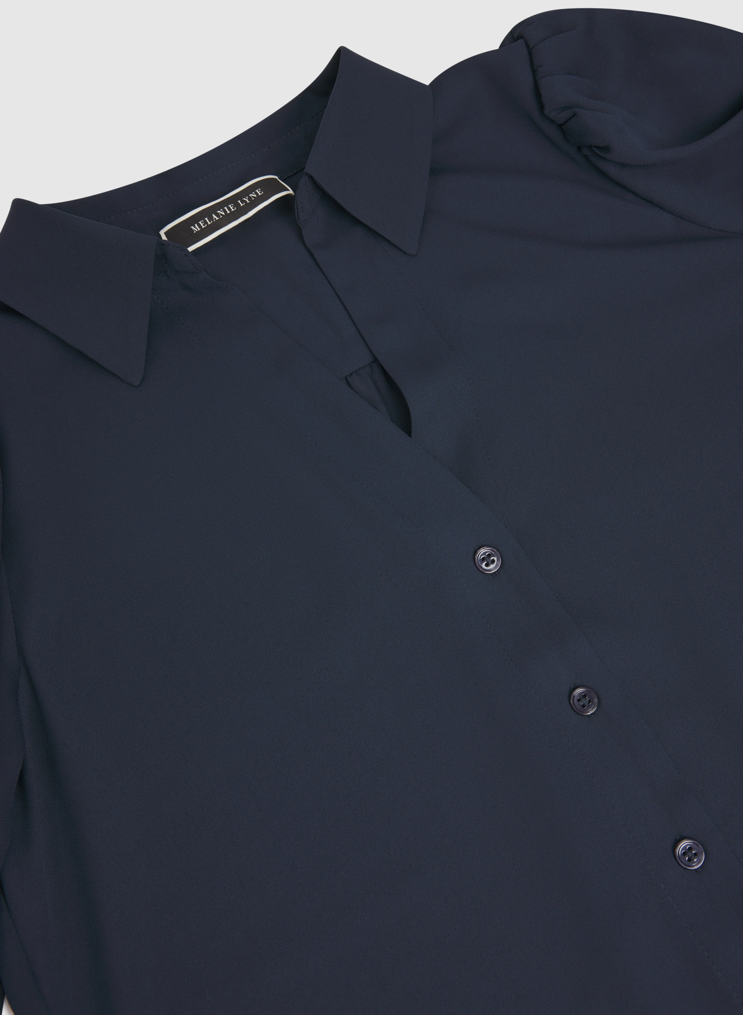 Button-Down Crepe Blouse - Image 7