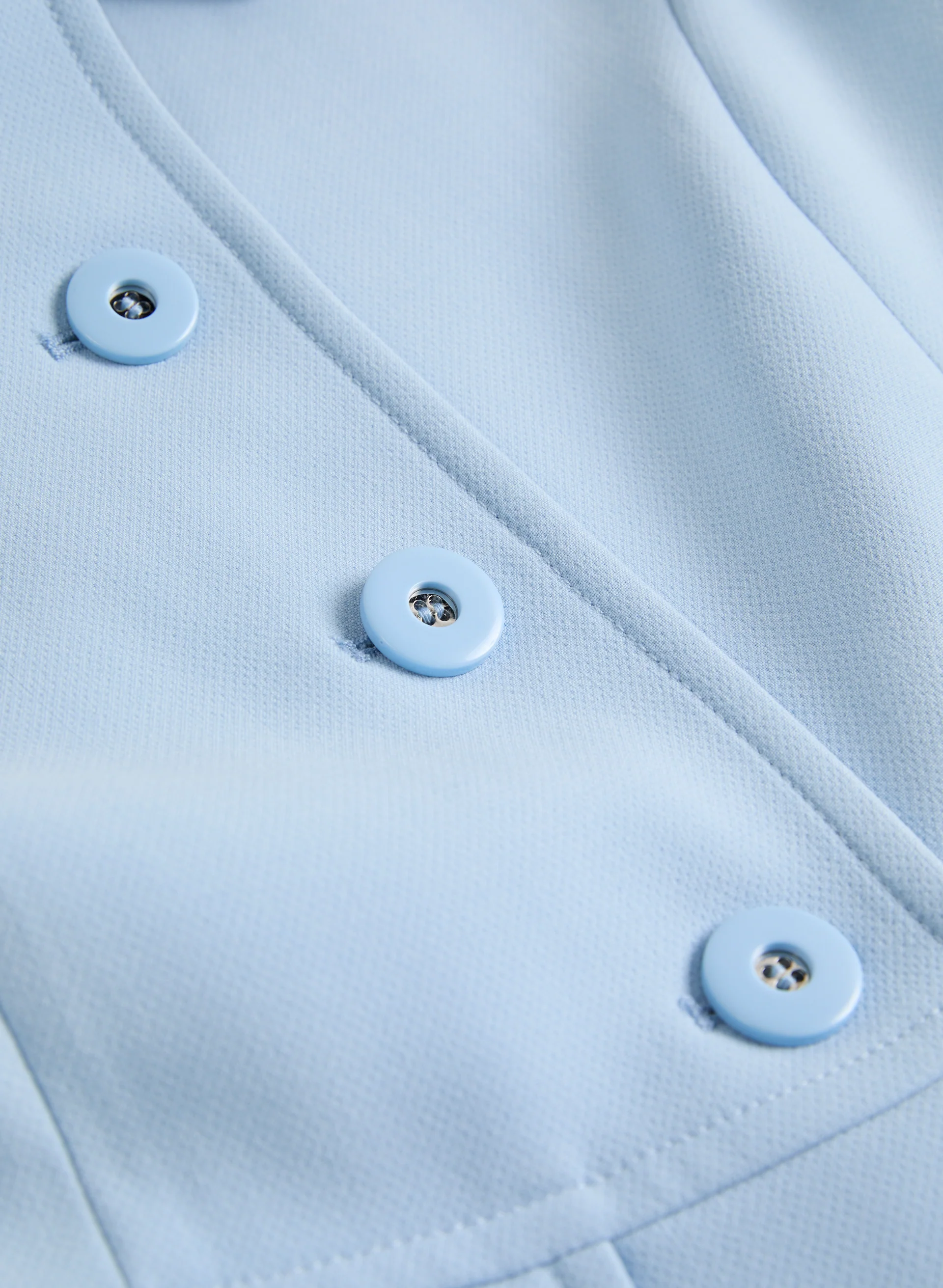 Button Front Tricotine Trench Coat - Image 7