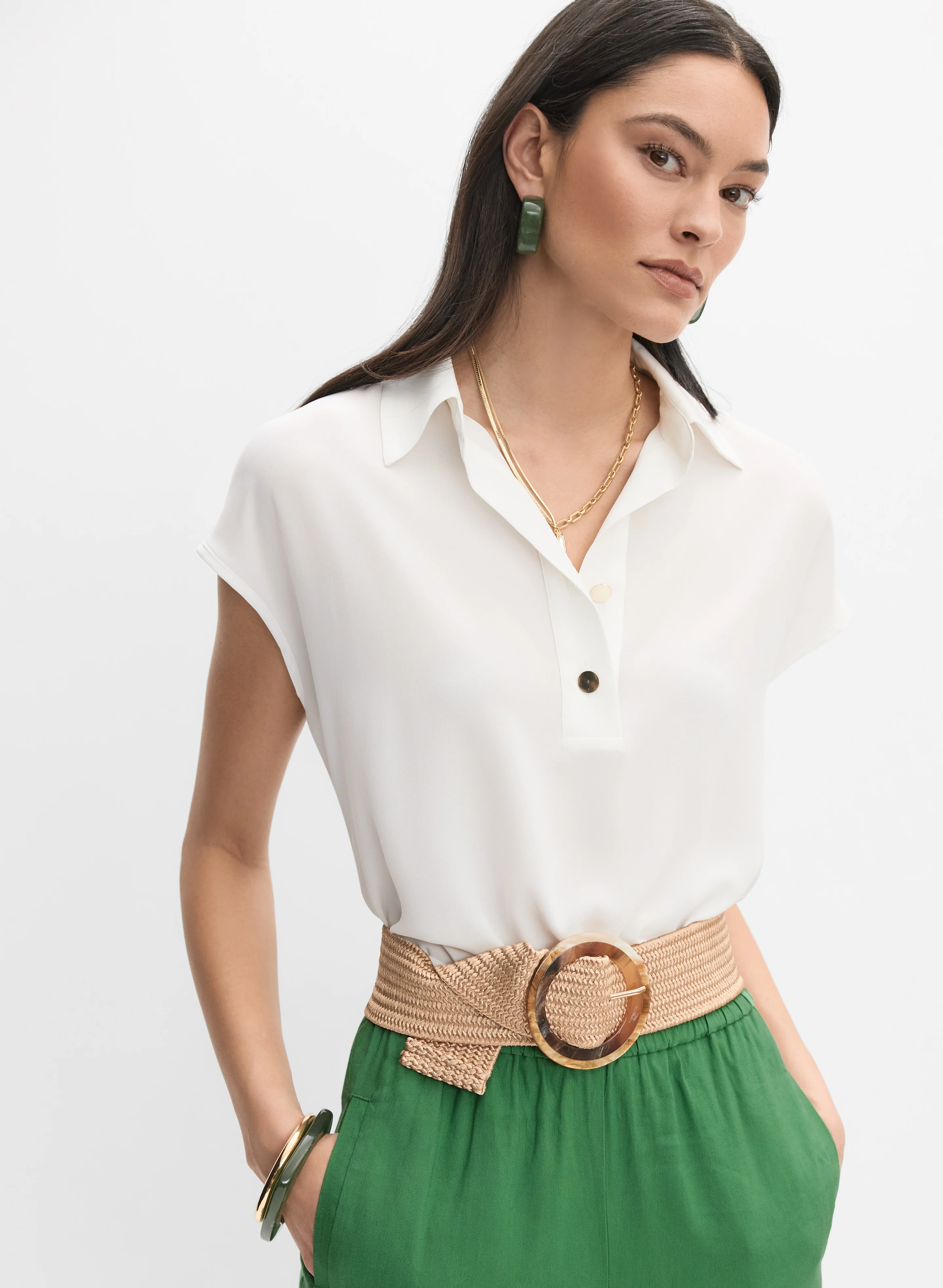 Button Placket Blouse
