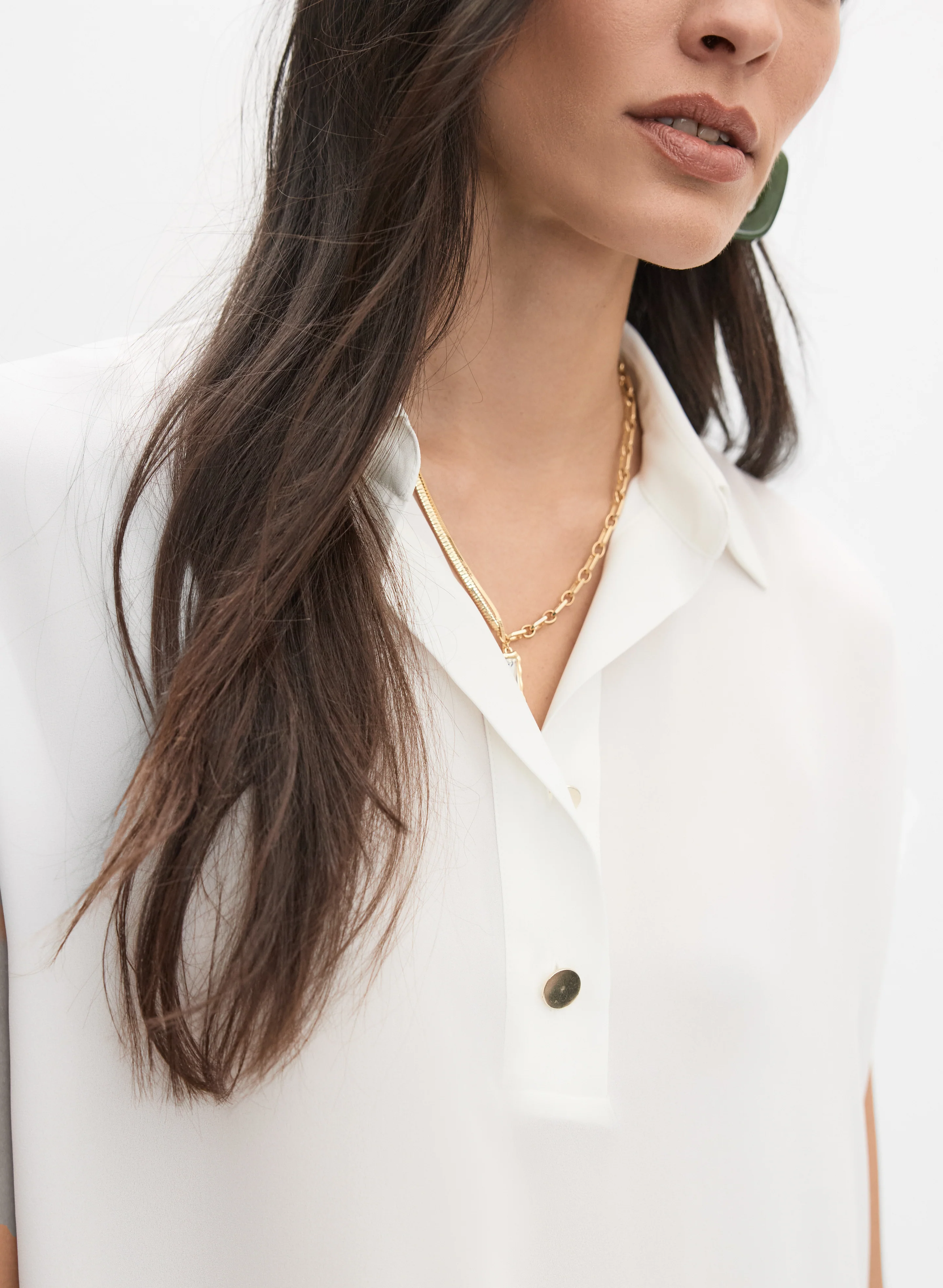 Button Placket Blouse - Image 2