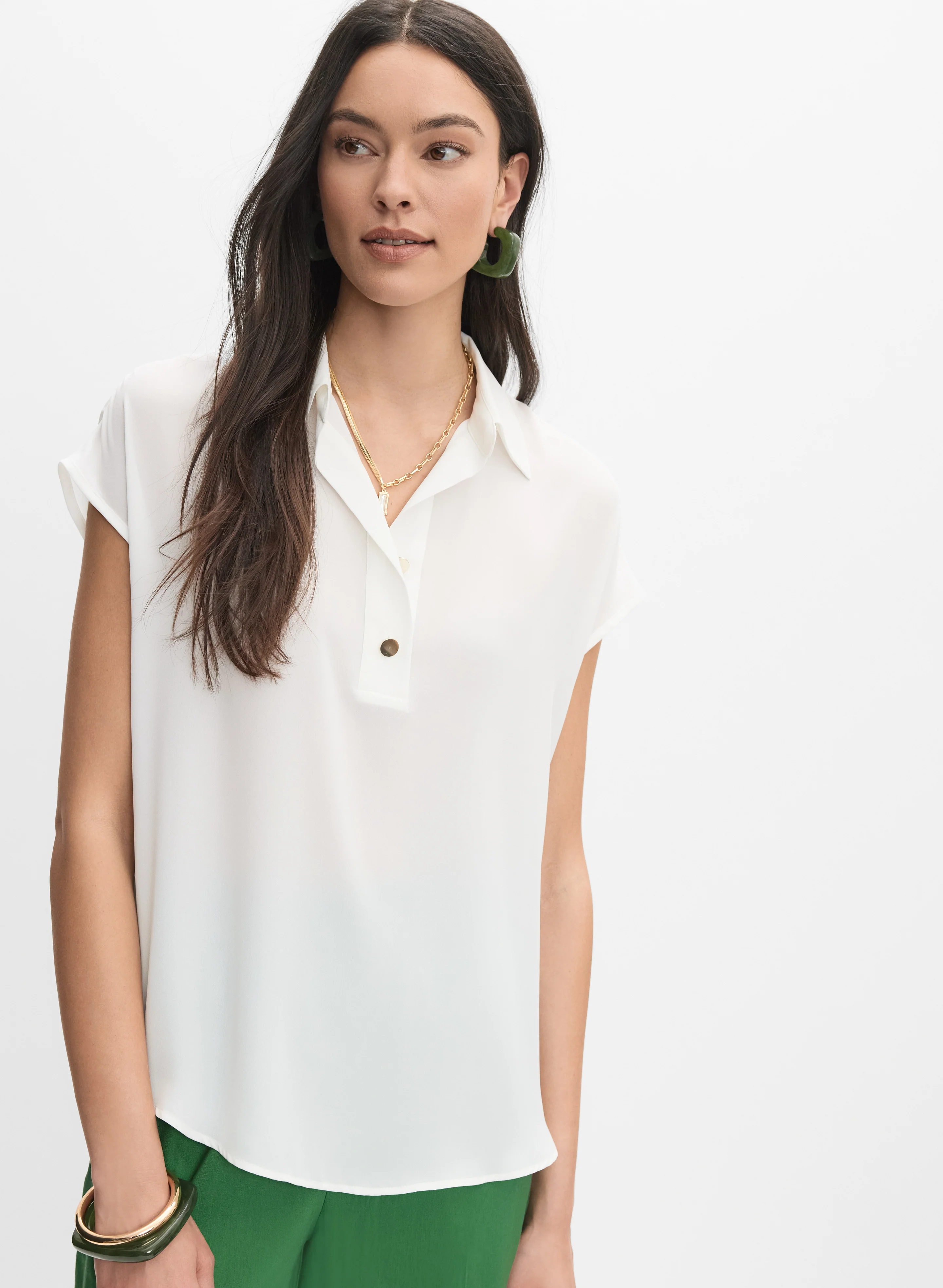 Button Placket Blouse - Image 5
