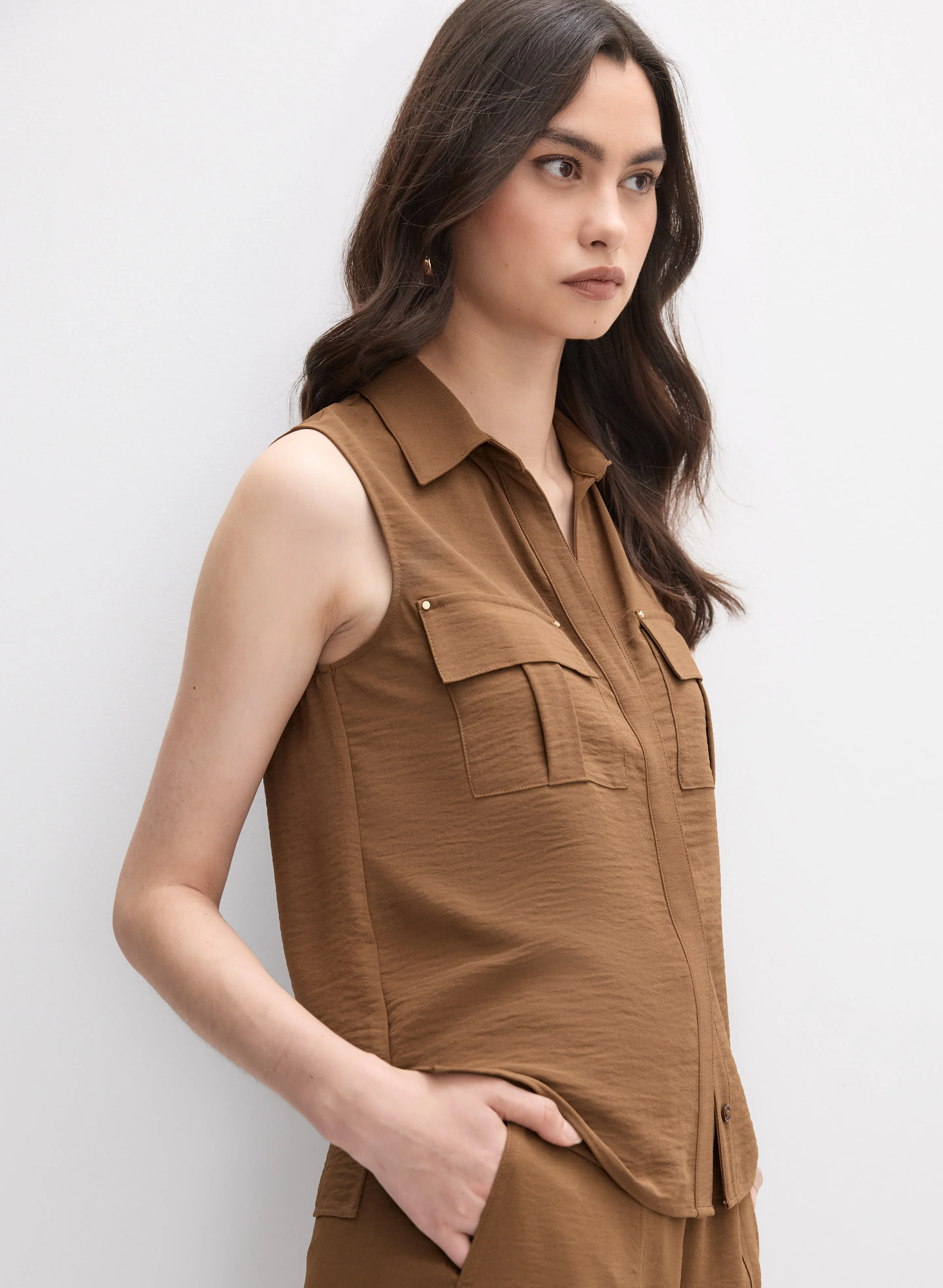 Button Placket Blouse - Image 5