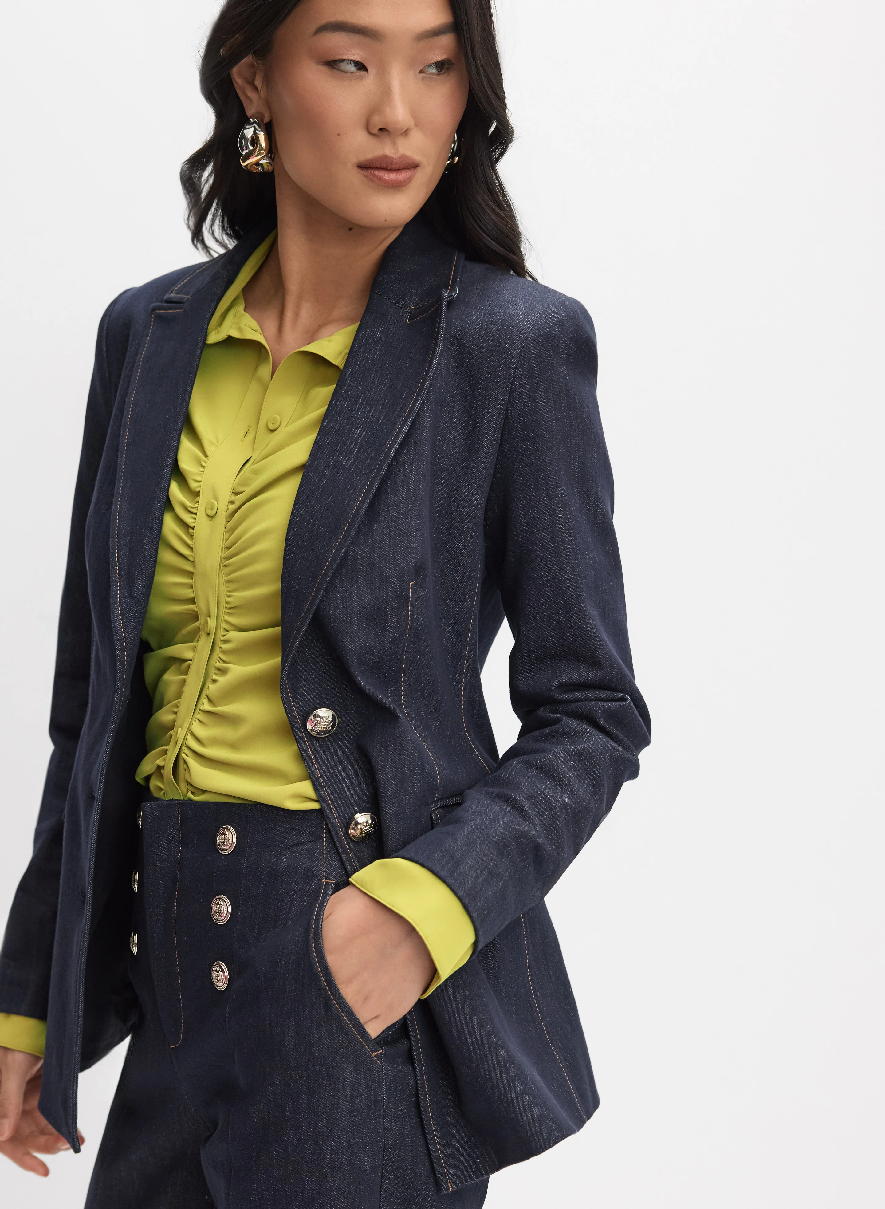 Buttoned Denim Jacket - Image 5