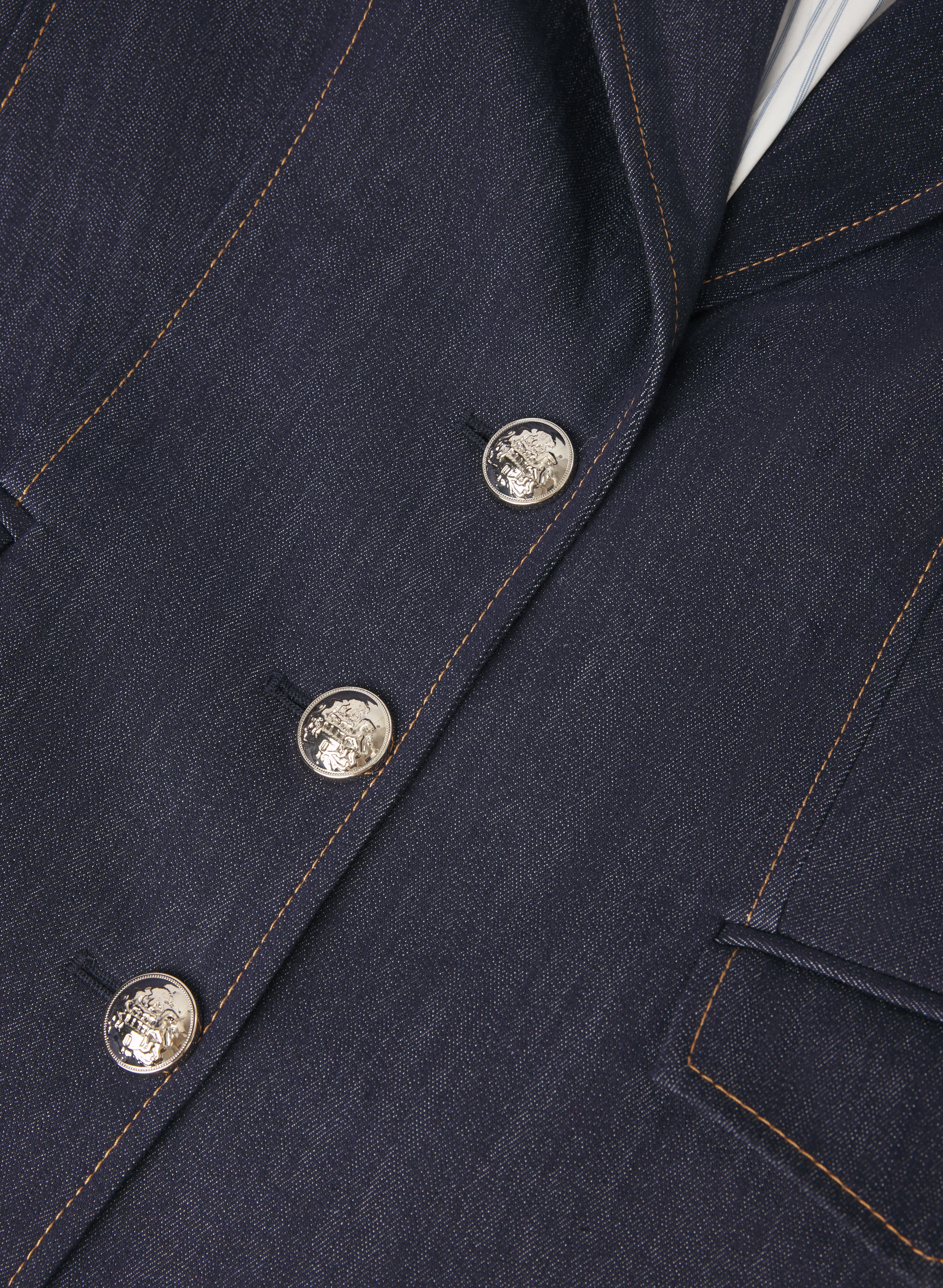 Buttoned Denim Jacket - Image 7