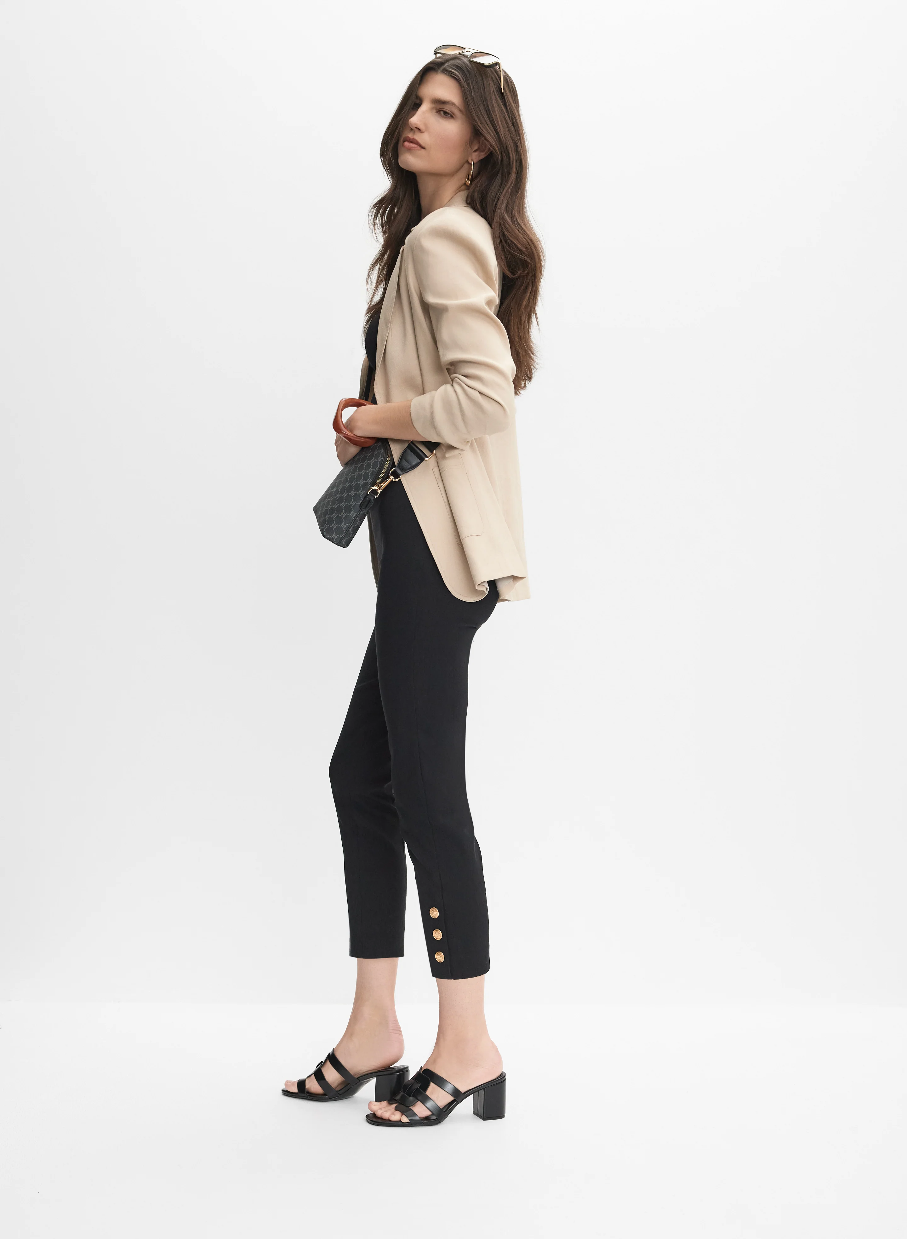 Buttoned Hem Capris - Image 5
