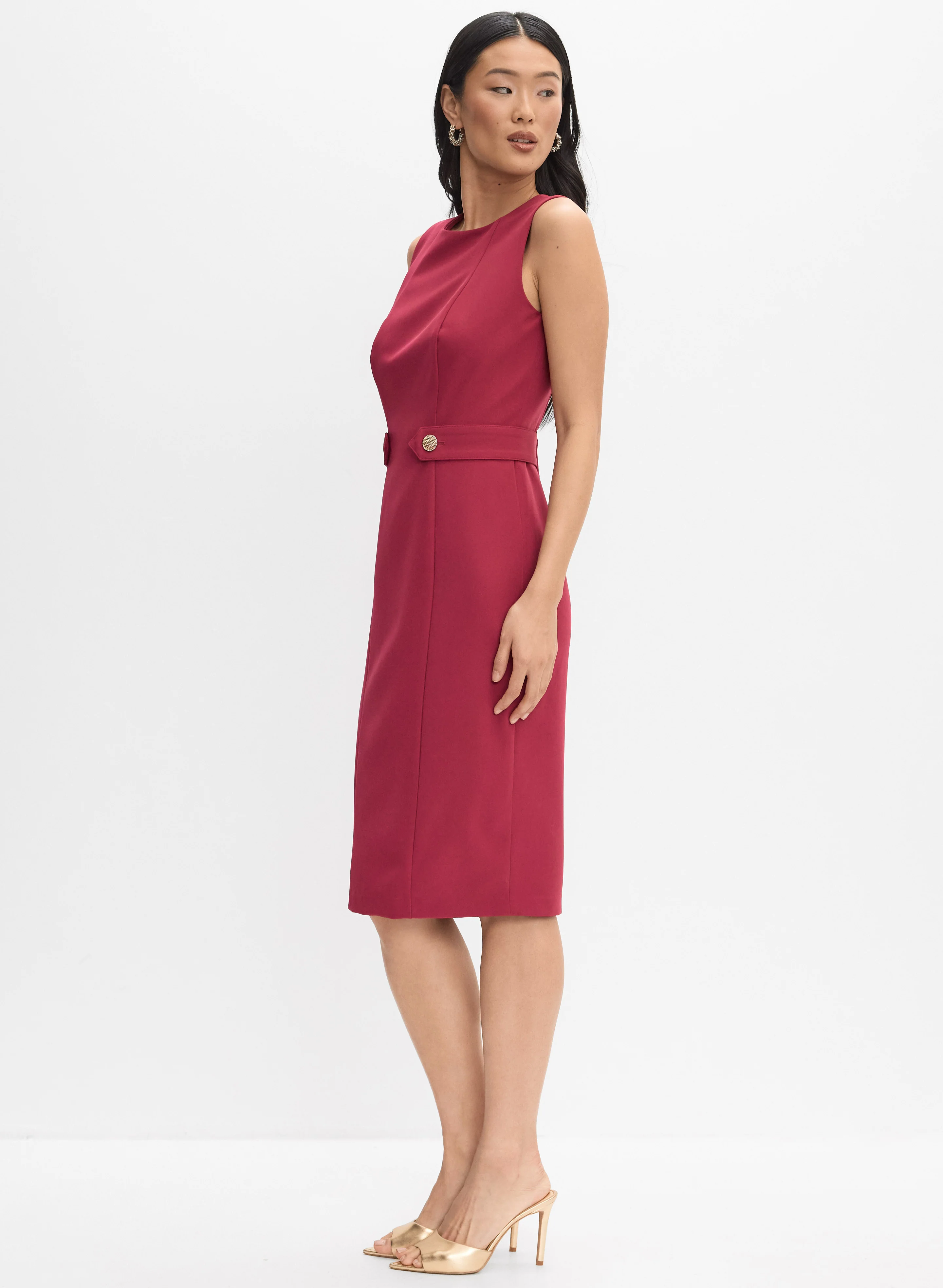 Buttoned-Tab Sheath Dress - Image 2