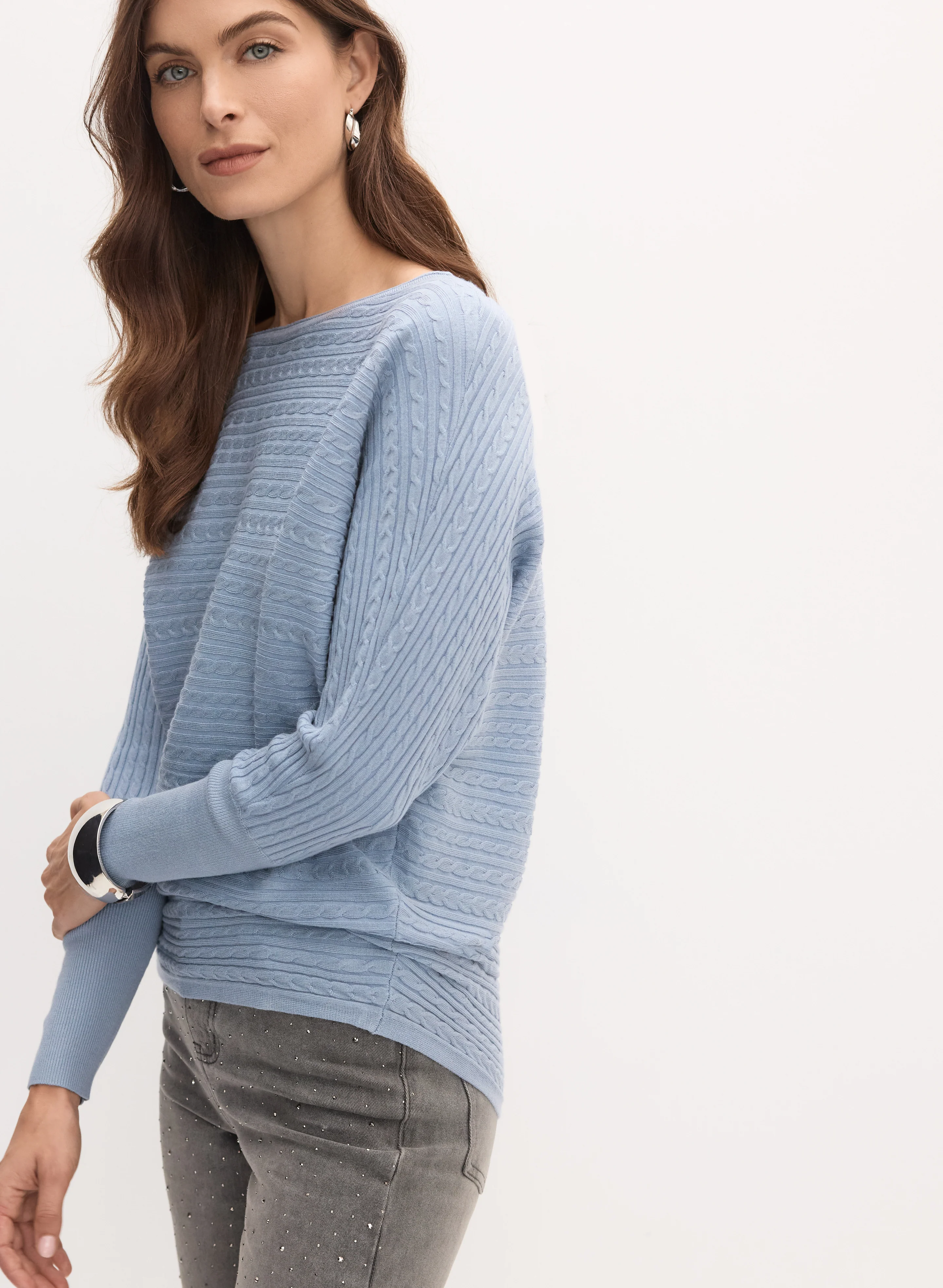 Cable Knit Dolman Sweater