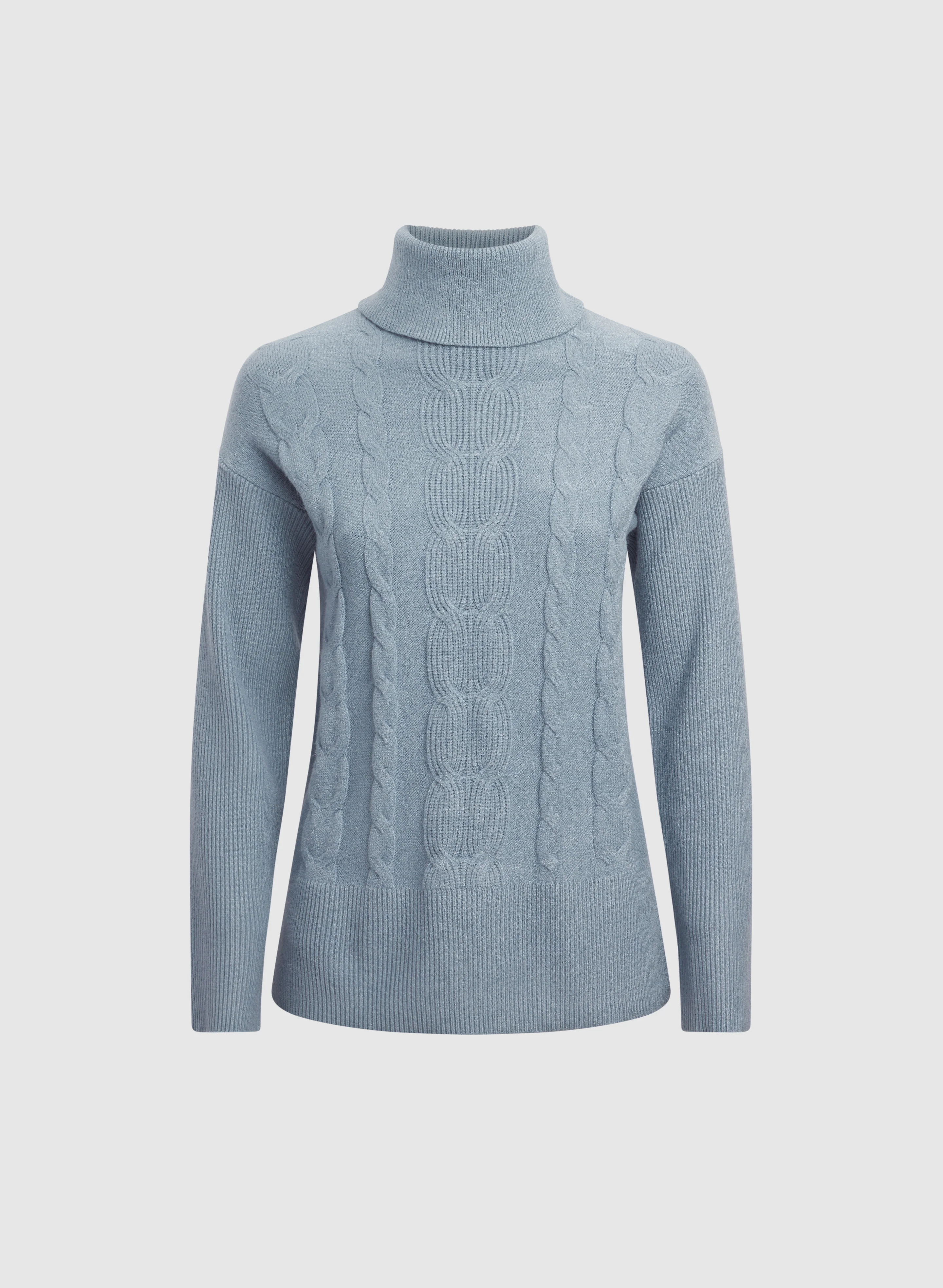 Cable Knit Turtleneck Sweater - Image 6
