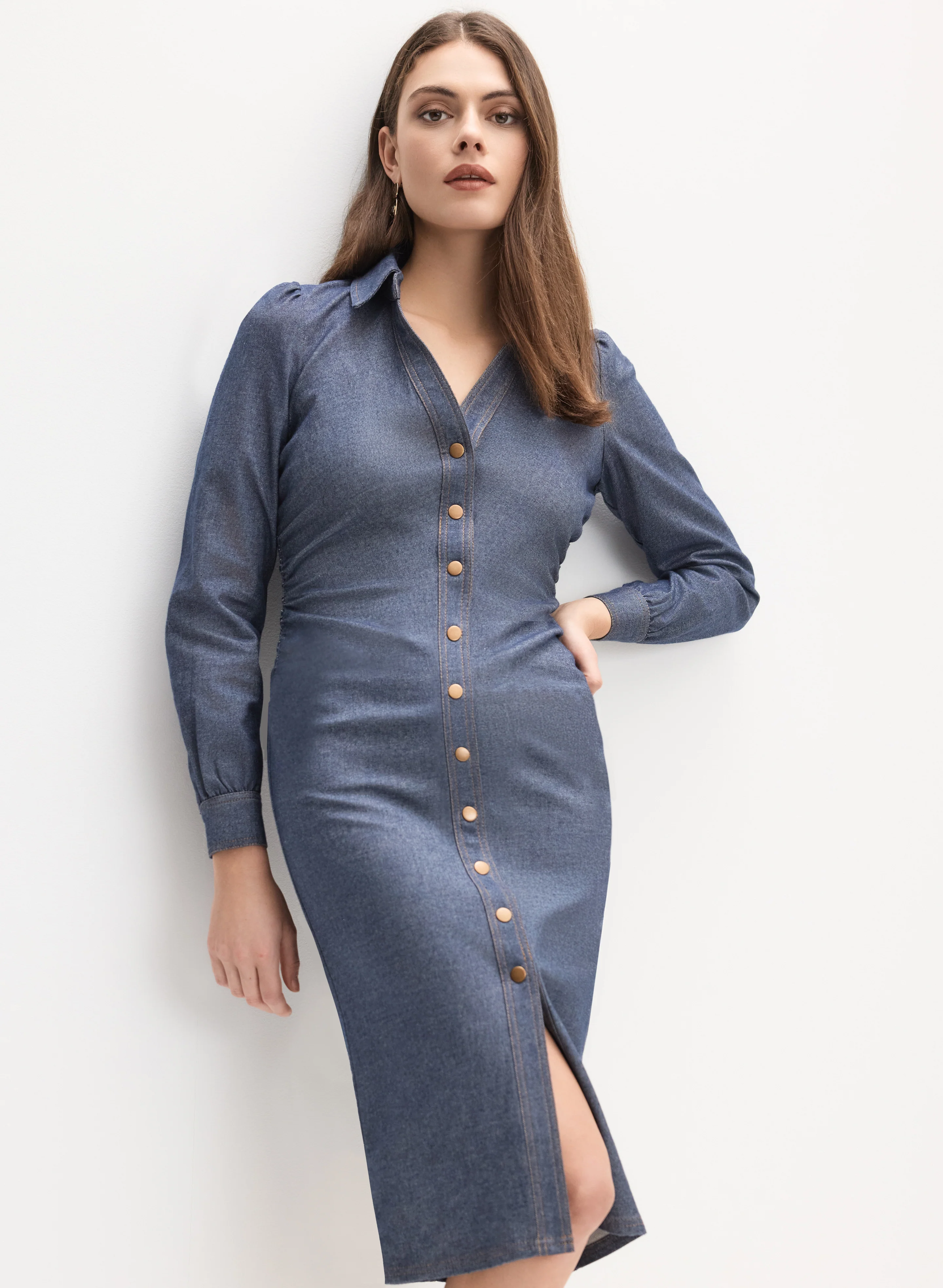 Chambray Midi Dress - Image 7