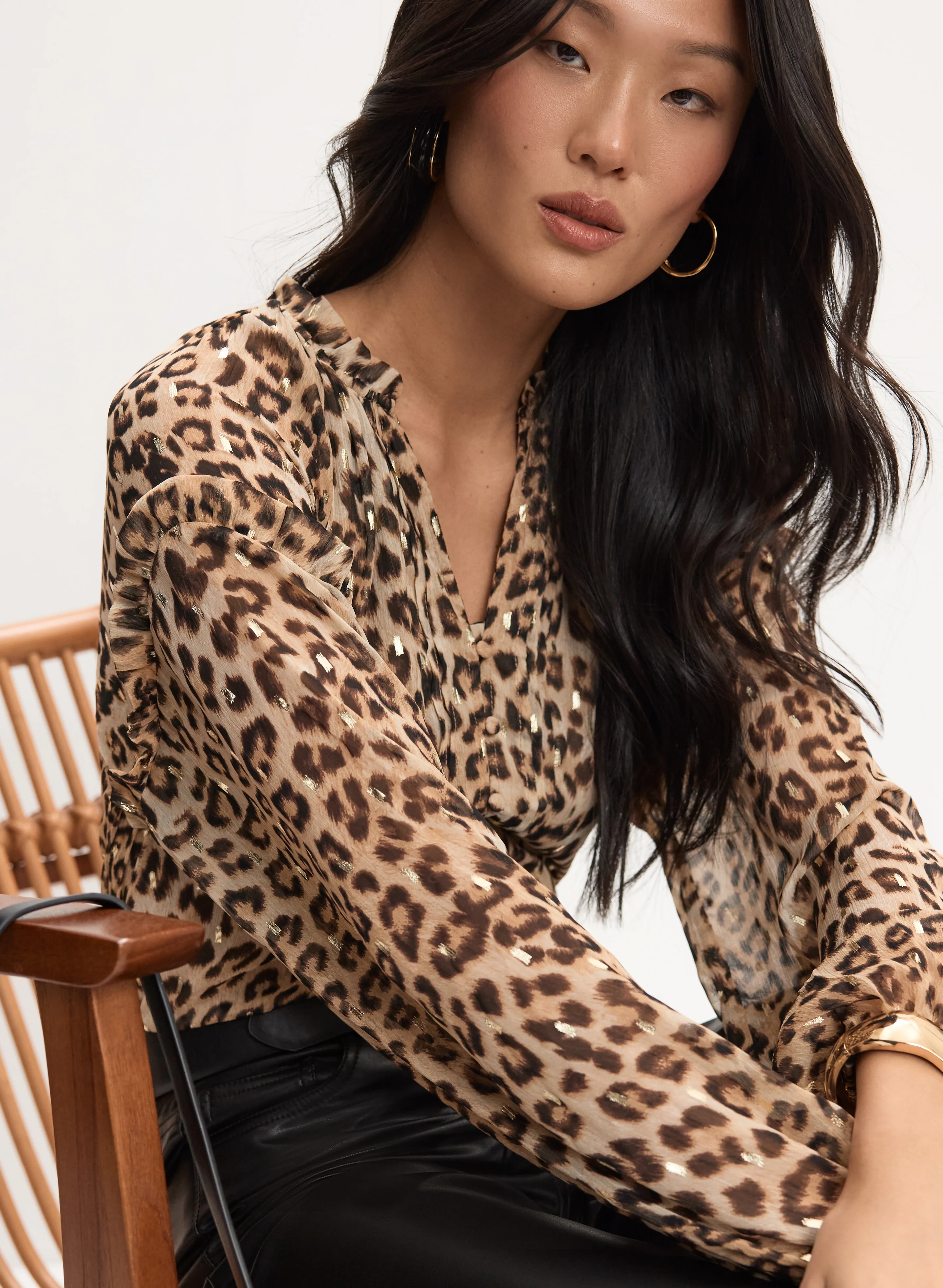 Cheetah Print Blouse - Image 2