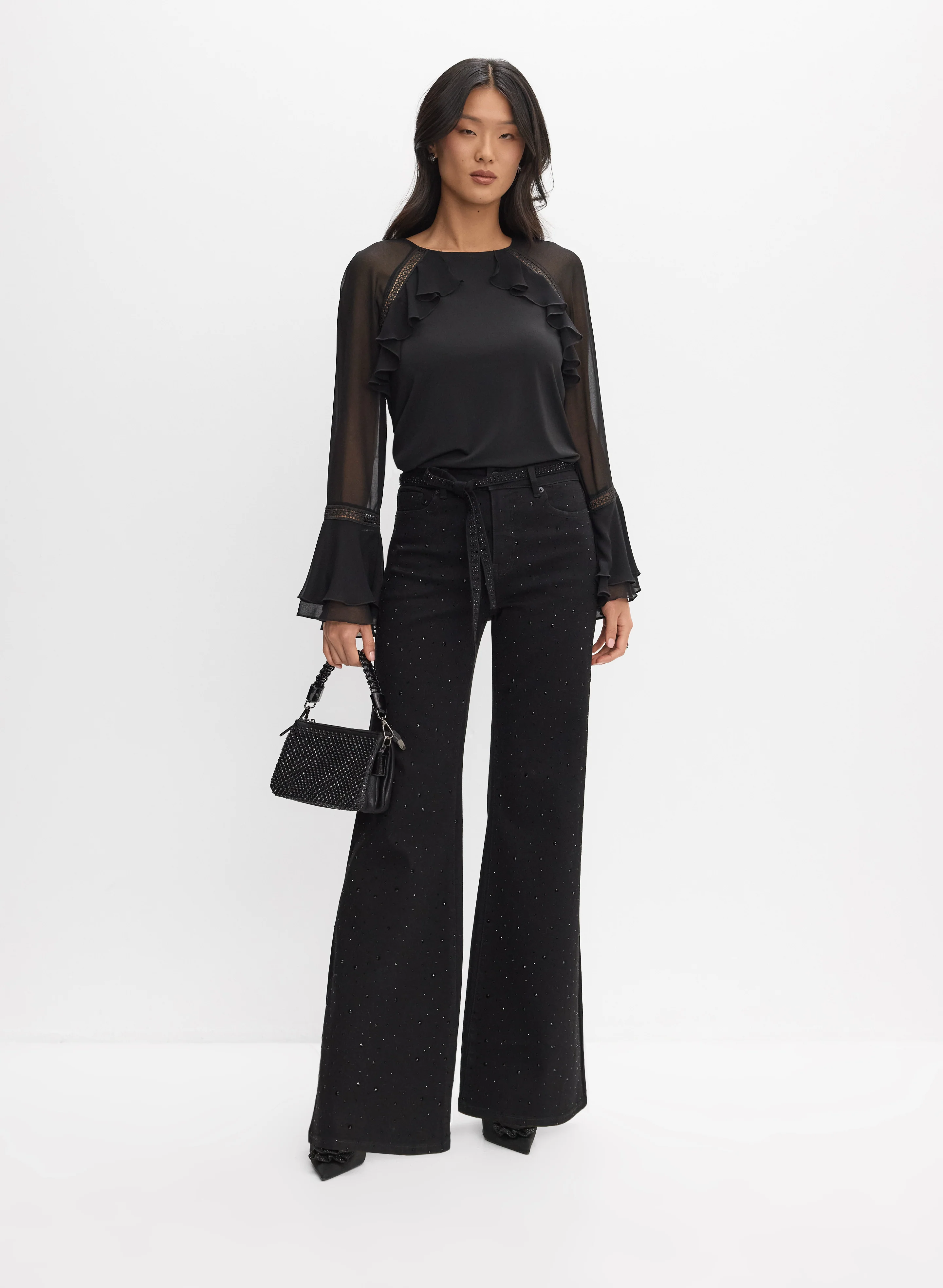 Chiffon Bell Sleeve Top - Image 3