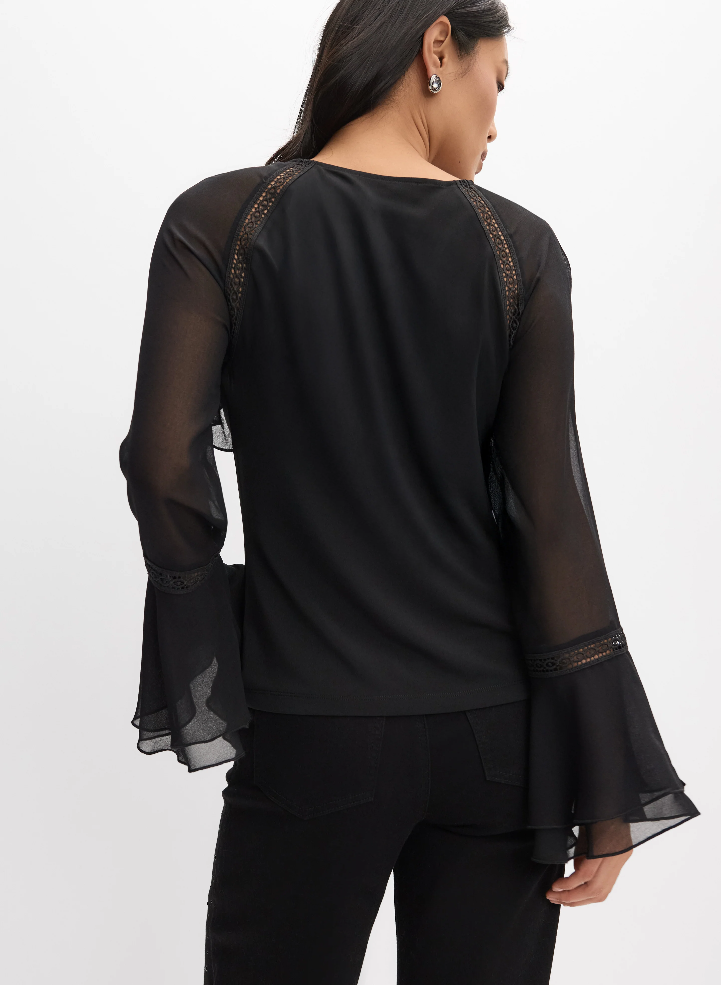 Chiffon Bell Sleeve Top - Image 4