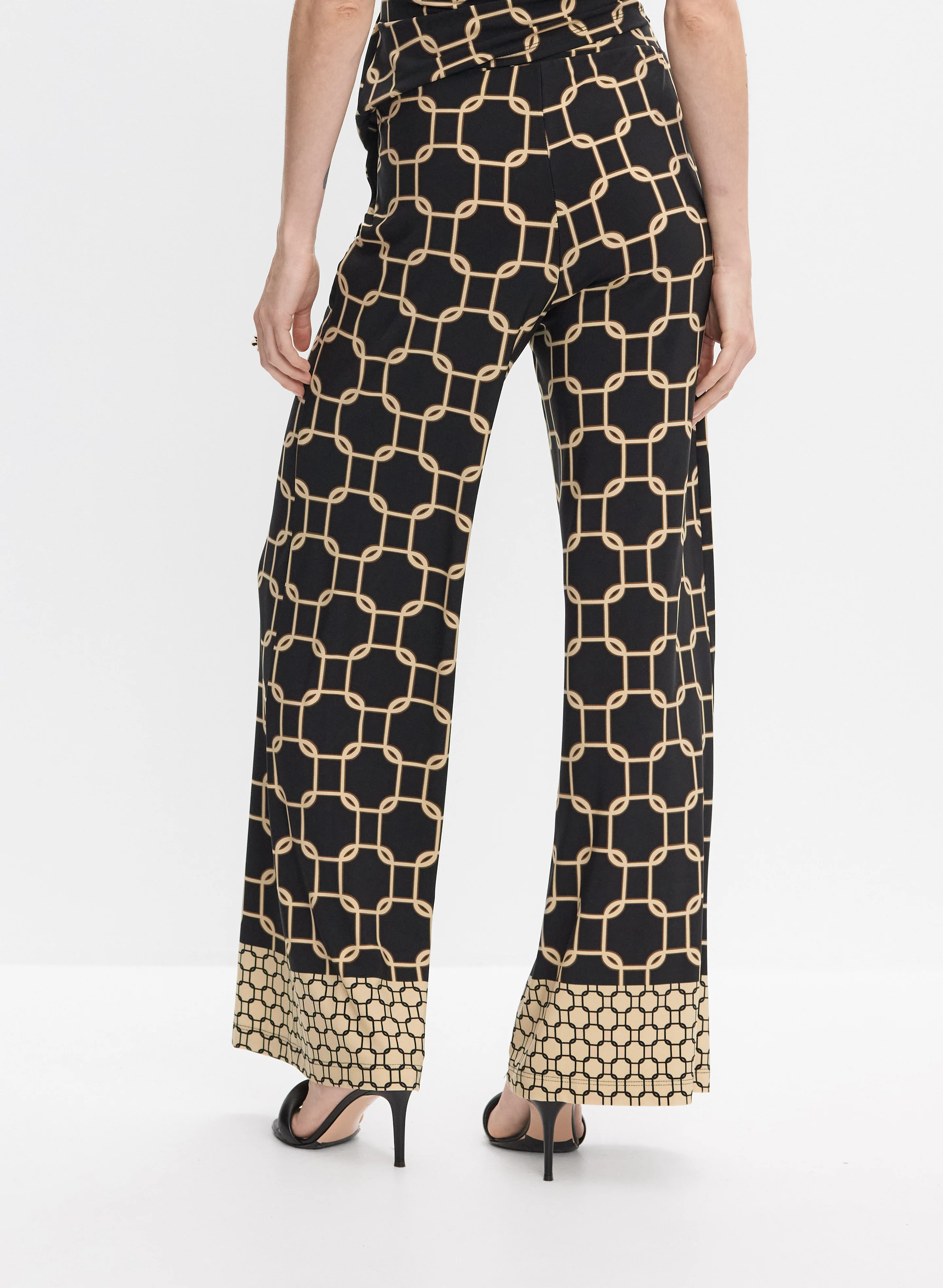 Contrast Geometric Print Pants - Image 2