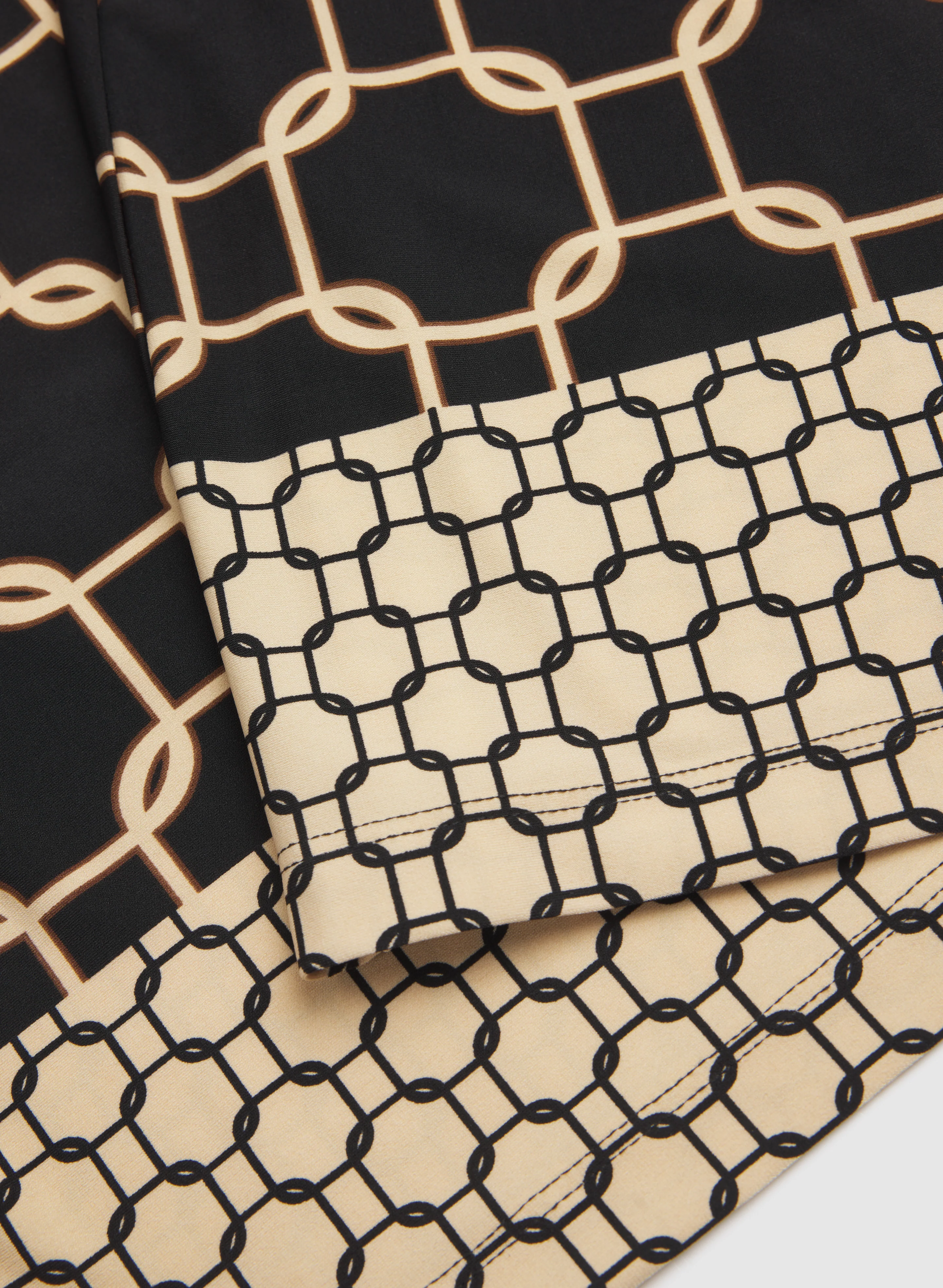 Contrast Geometric Print Pants - Image 7