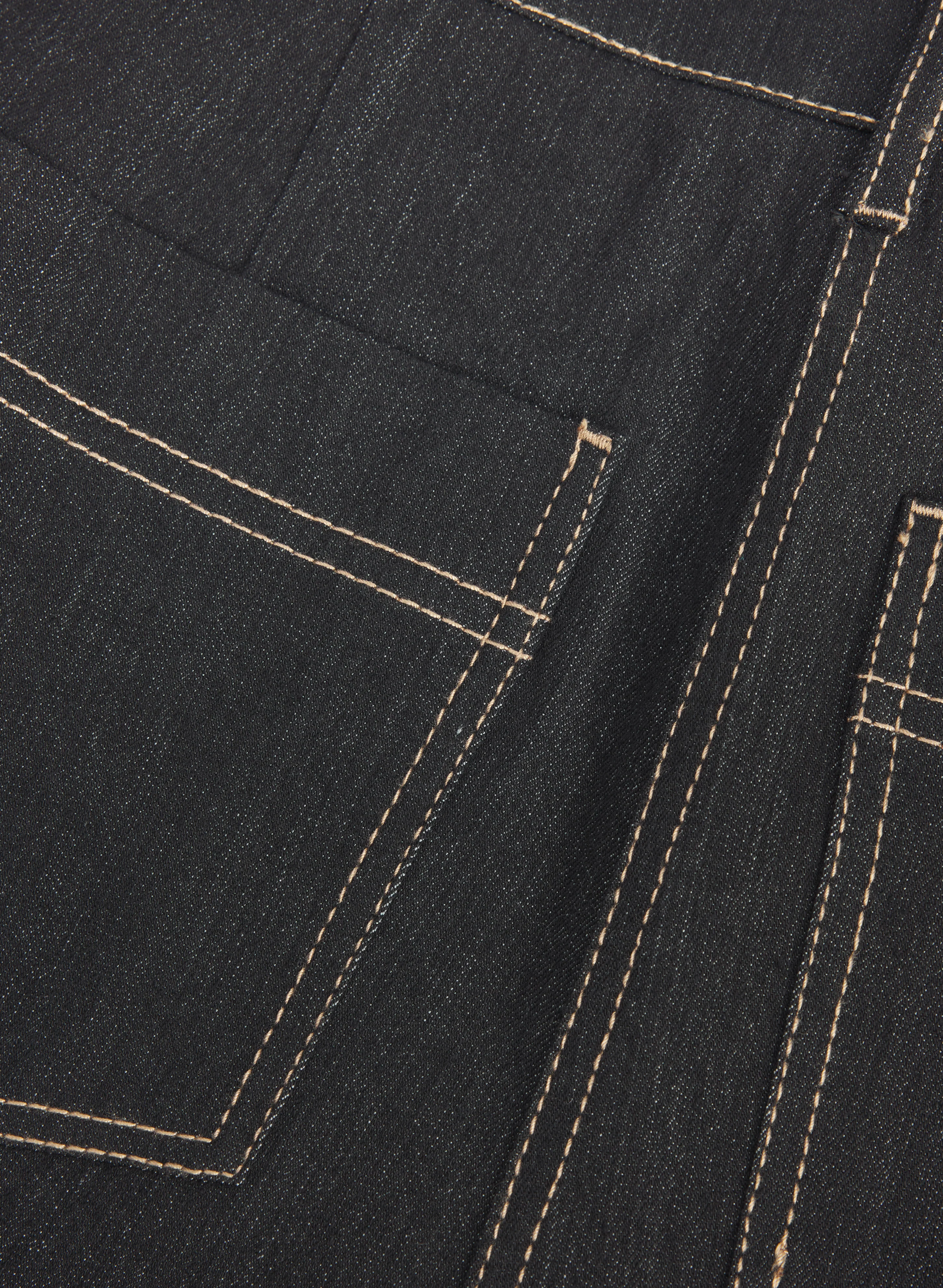 Contrast Stitch Flare-Leg Jeans - Image 7