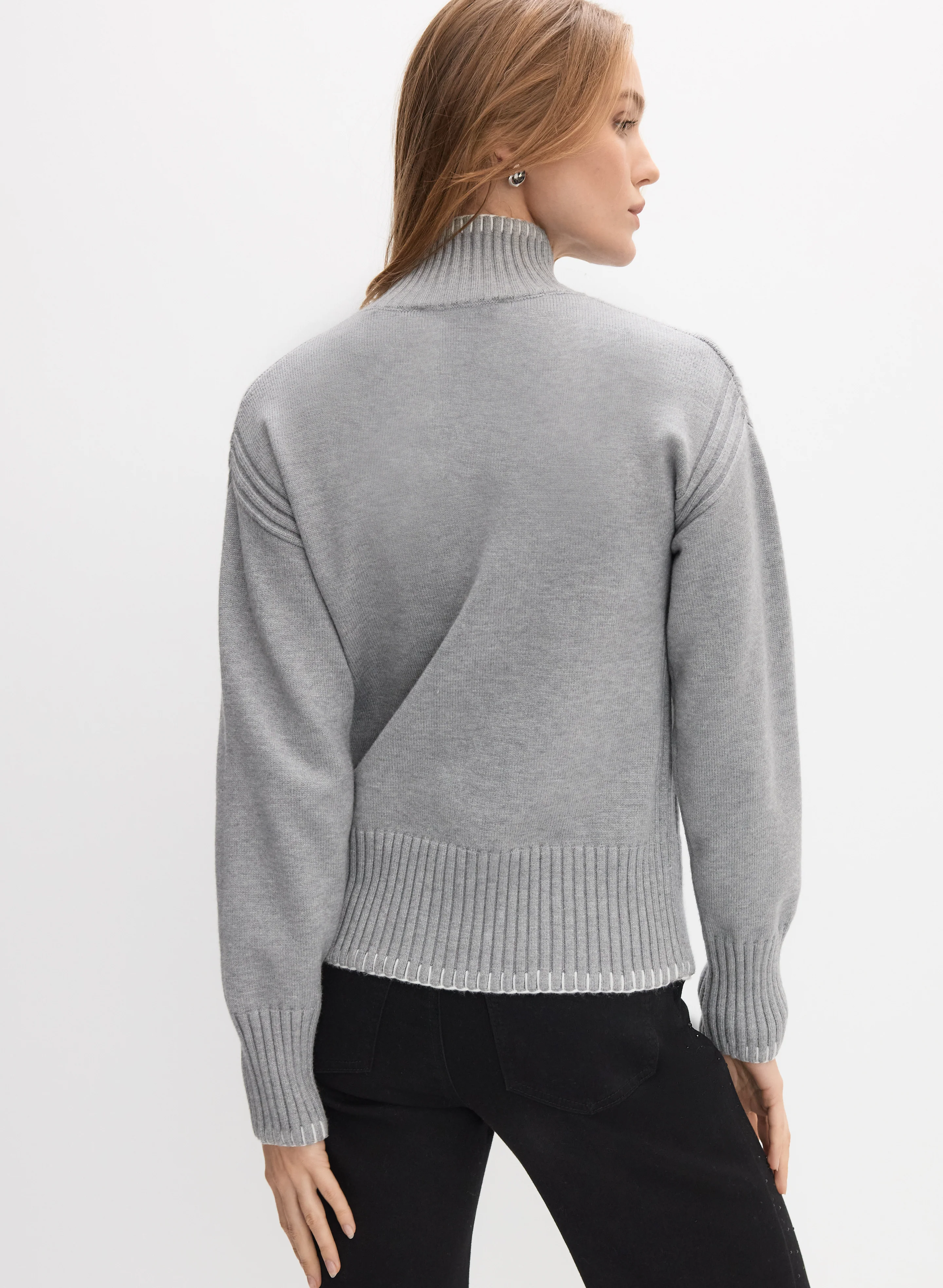 Contrast Stitch Sweater - Image 4