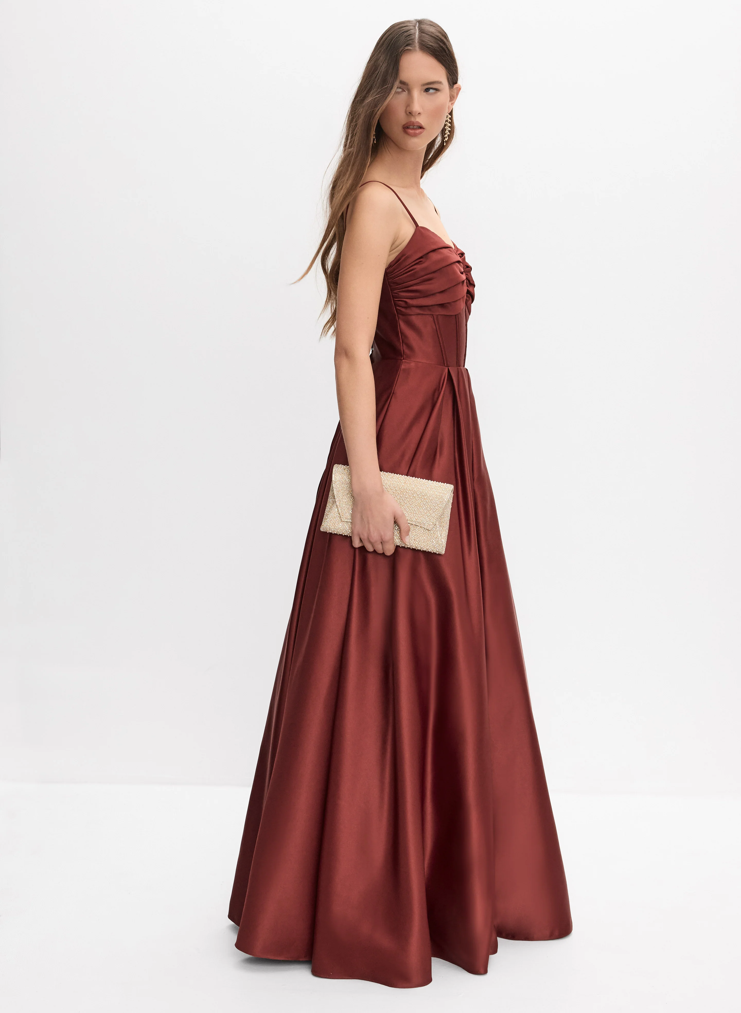 Corset Satin Dress - Image 7