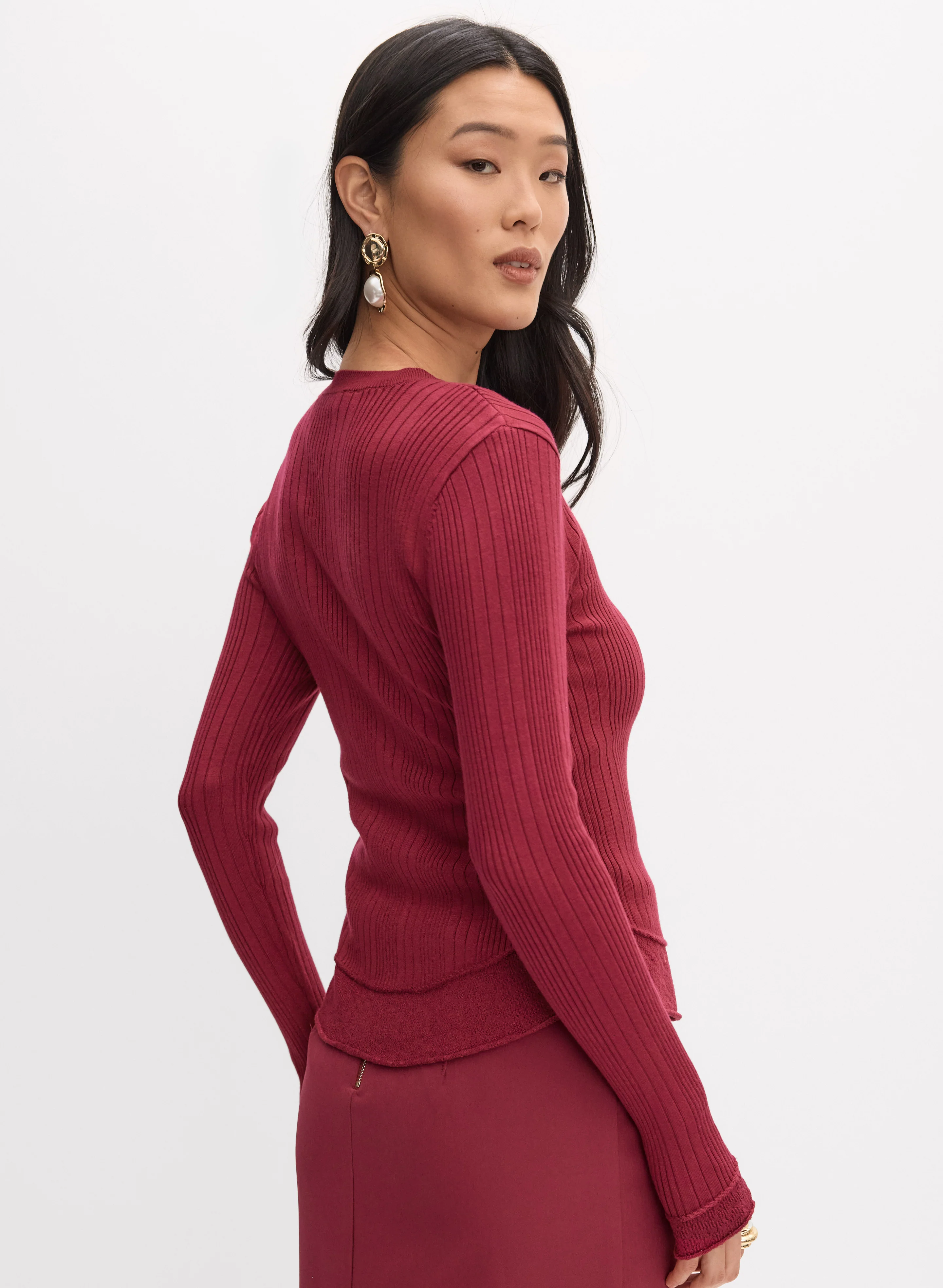 Crew Neck Cardigan - Image 4