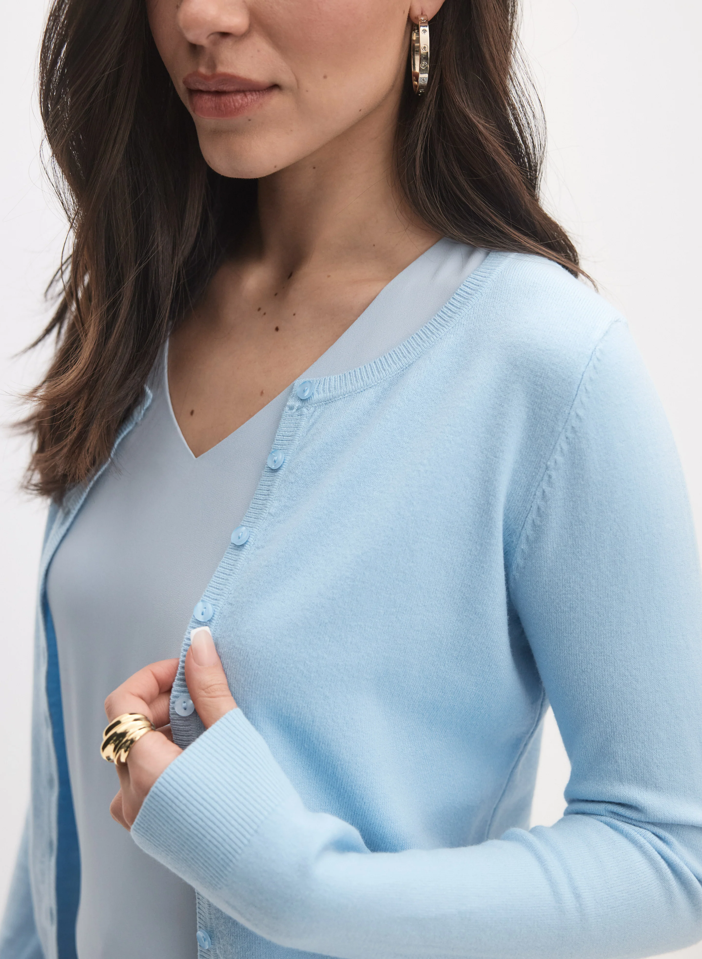Crew Neck Cardigan - Image 2