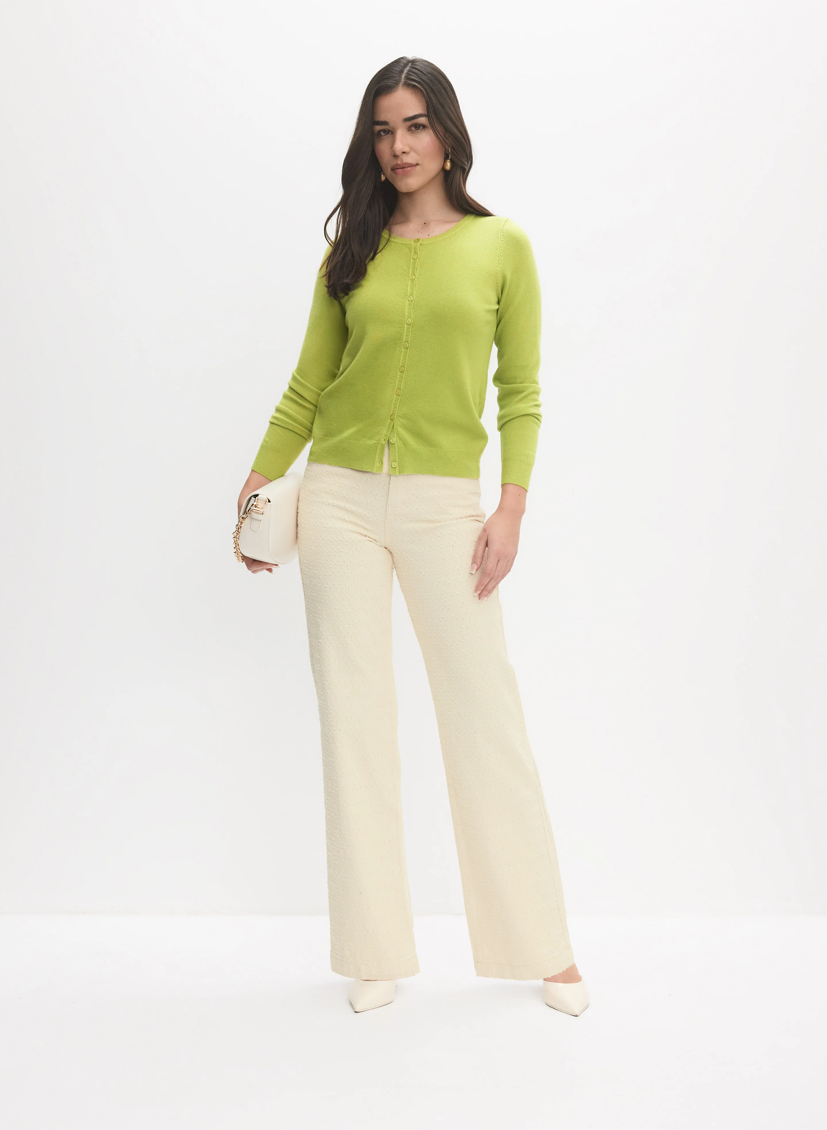 Crew Neck Cardigan - Image 3