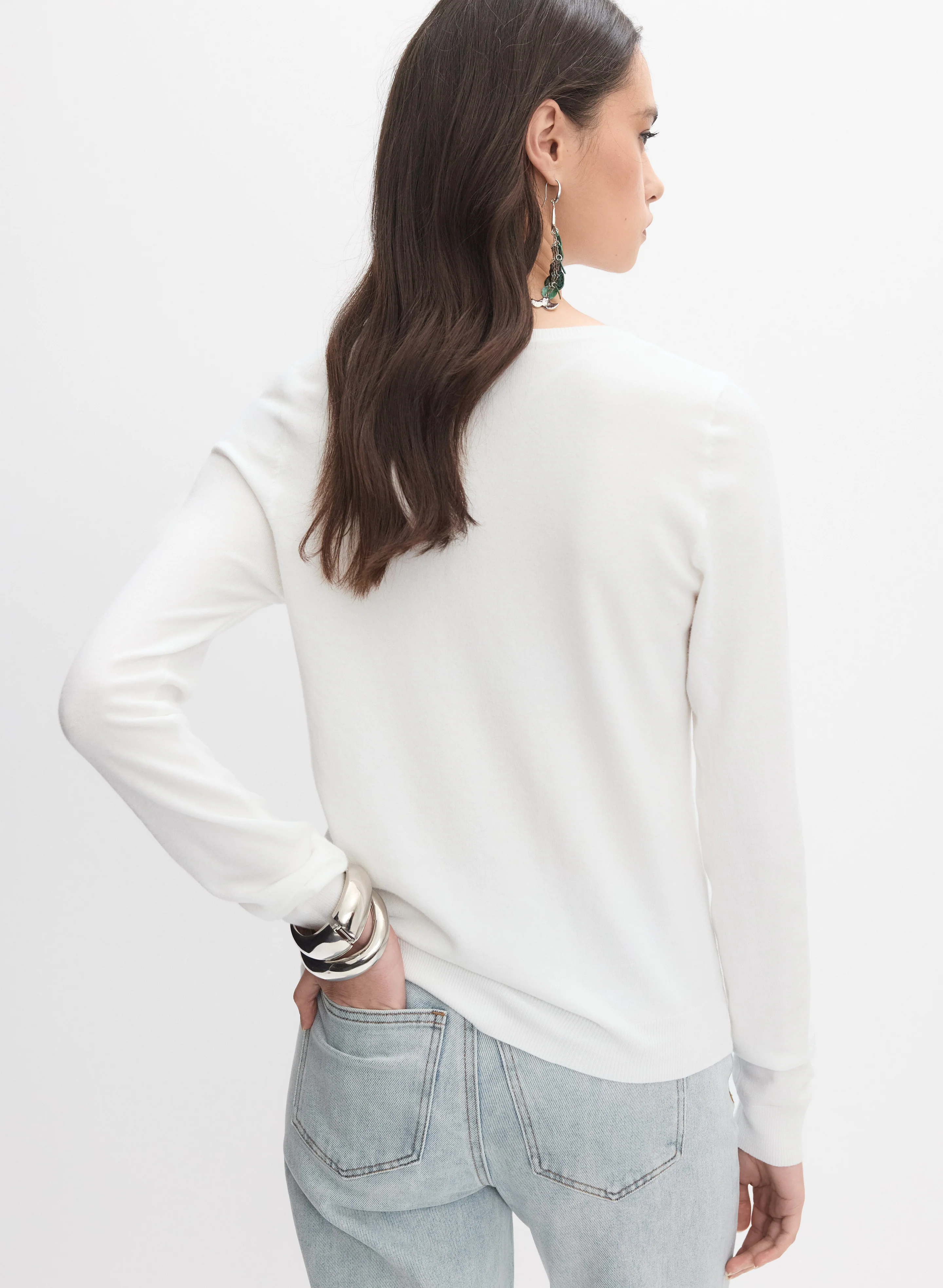 Crew Neck Cardigan - Image 4