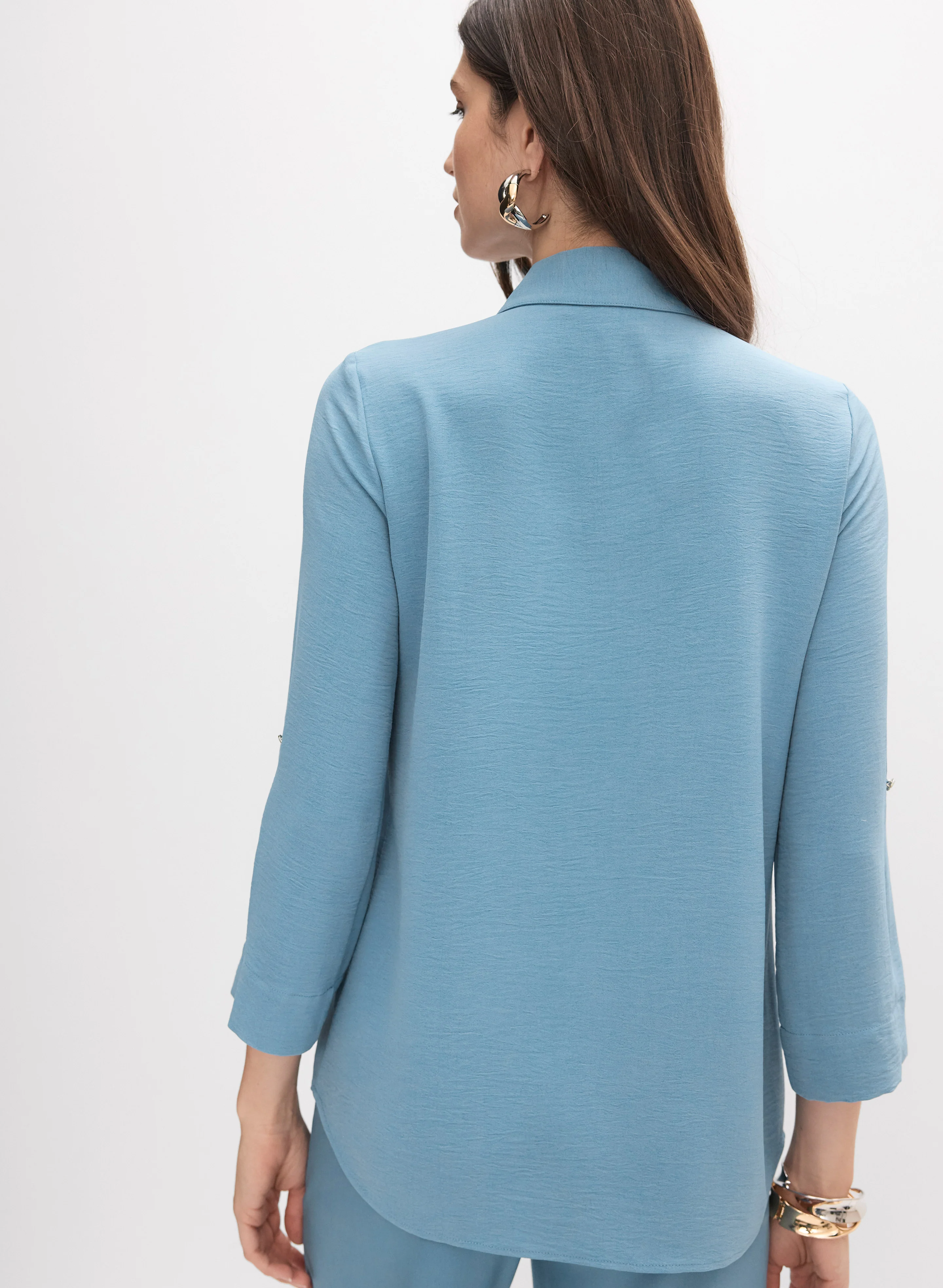 Crinkled Button-Down Tunic - Image 4