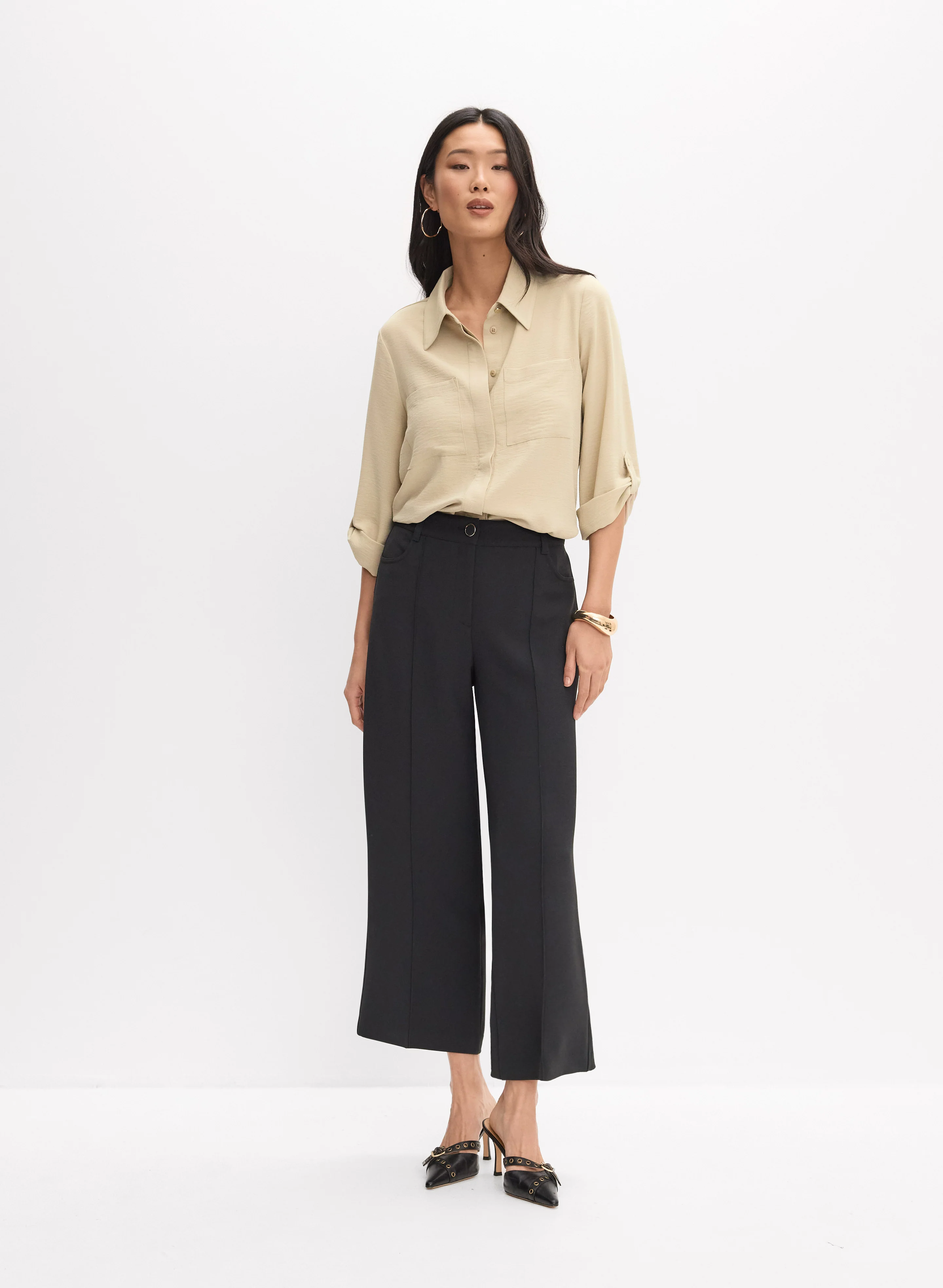 Crinkled Button-Down Tunic - Image 3