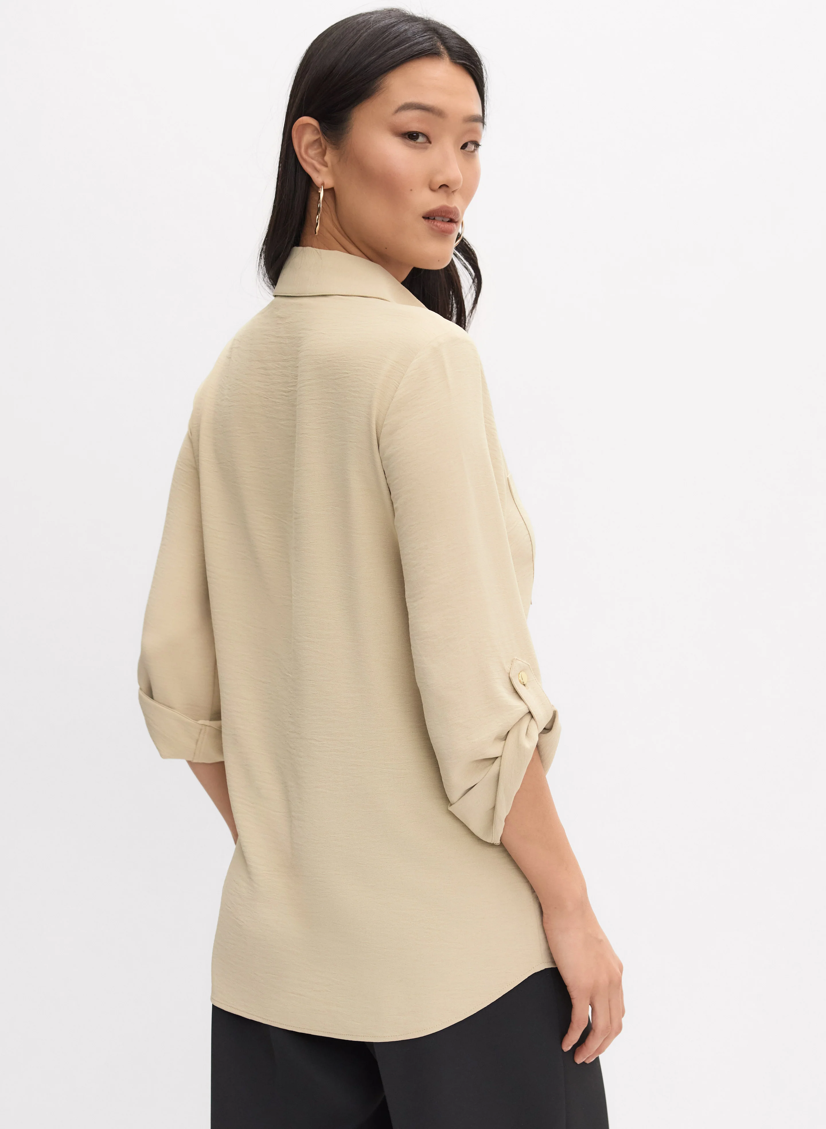 Crinkled Button-Down Tunic - Image 4