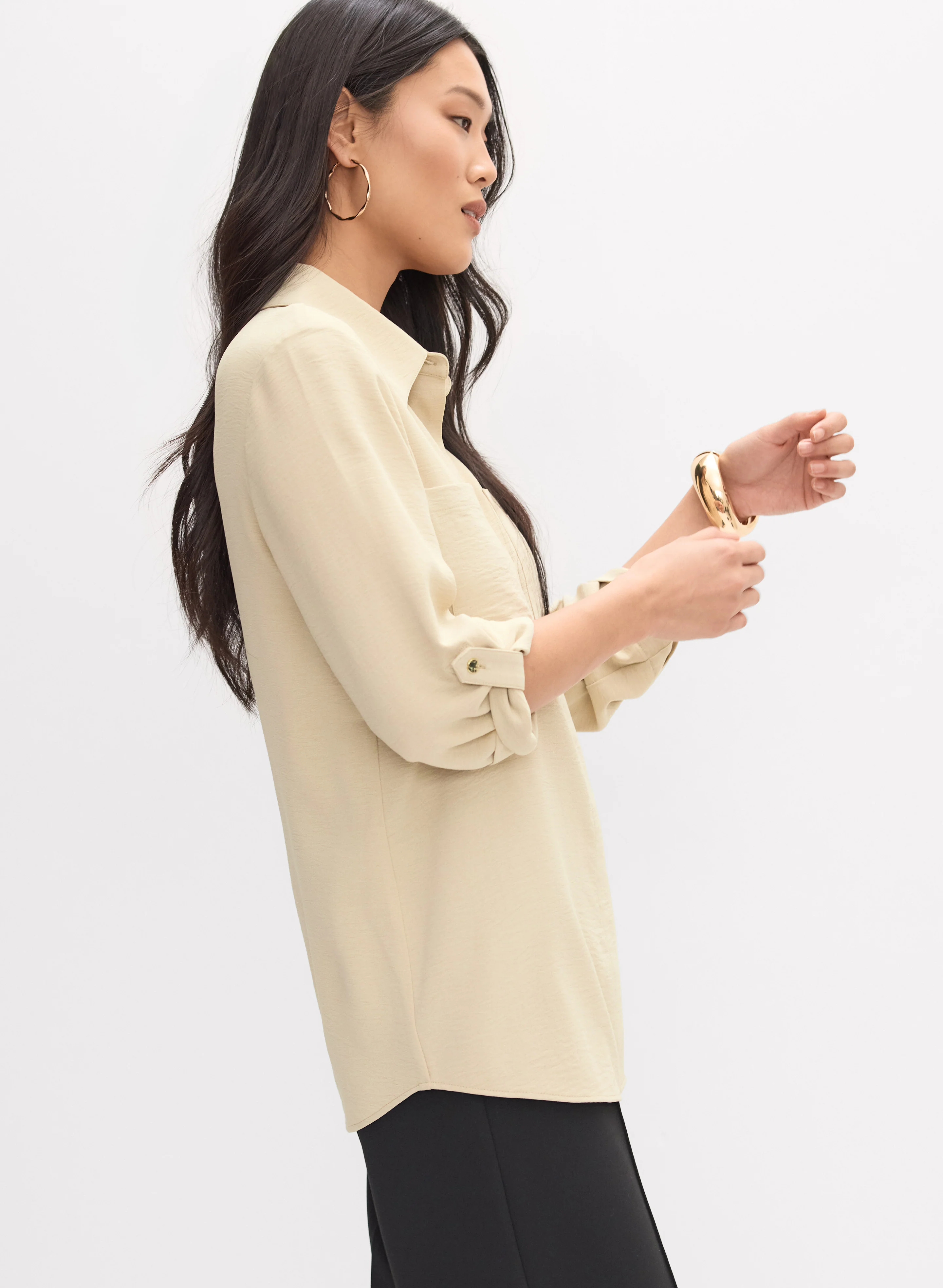 Crinkled Button-Down Tunic - Image 5