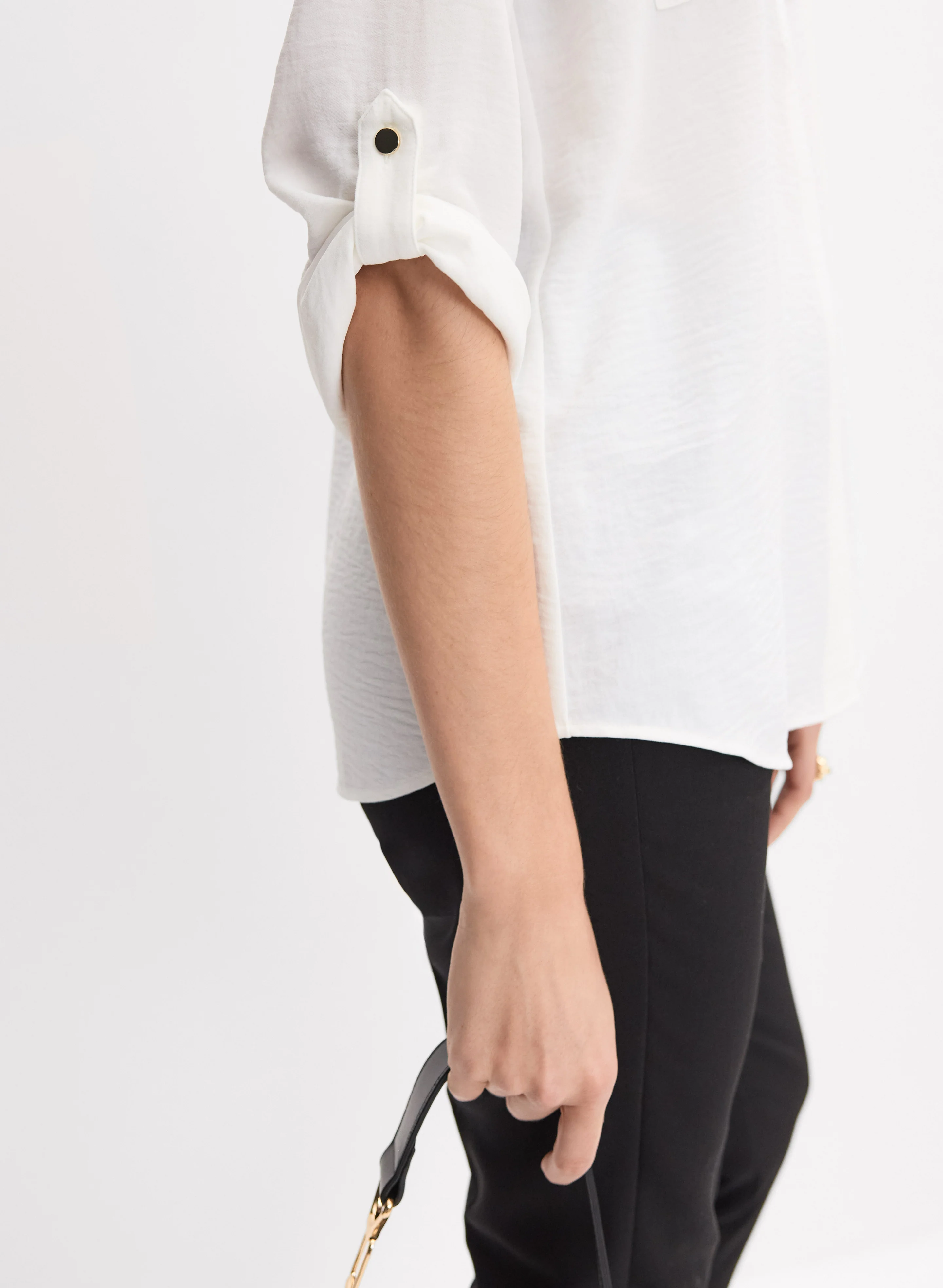 Crinkled Button-Down Tunic - Image 2