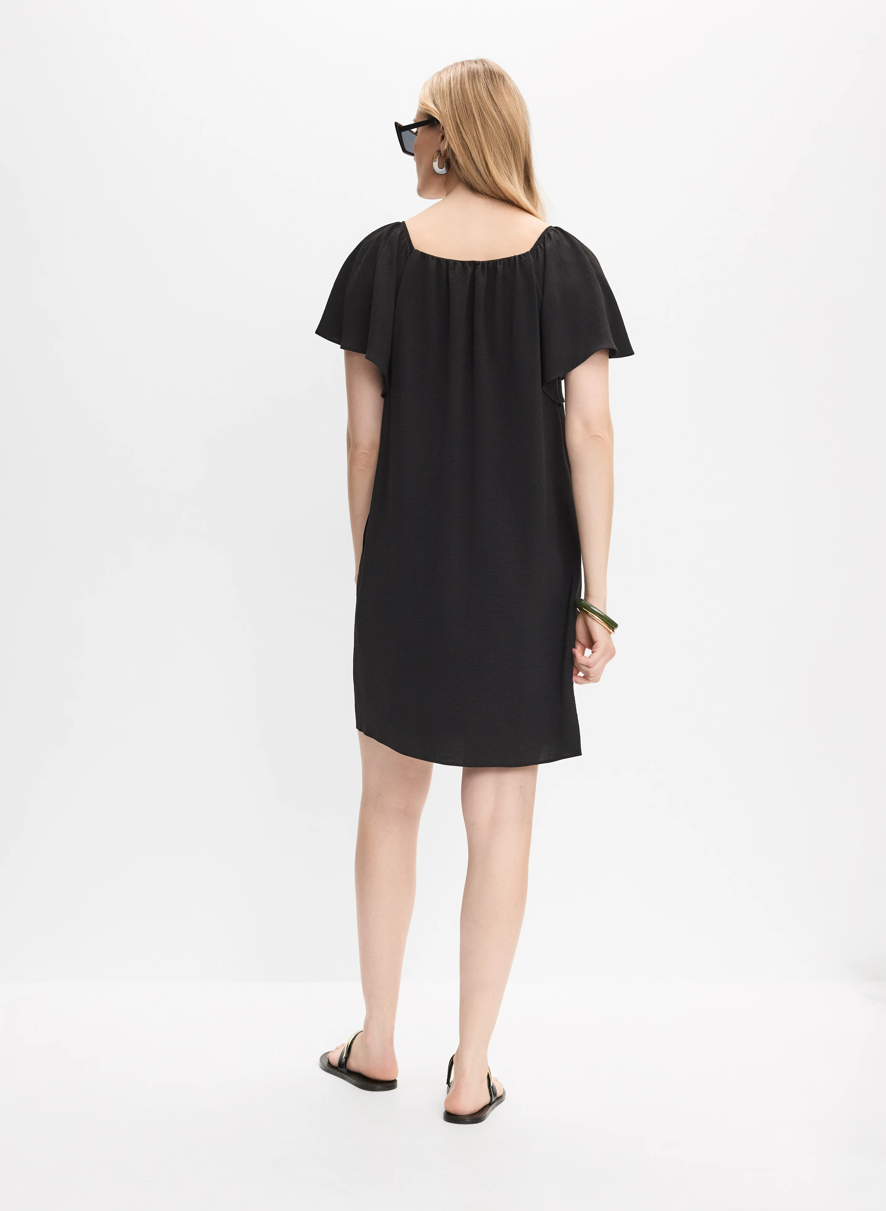 Crinkled V-Neck Dress - Image 4