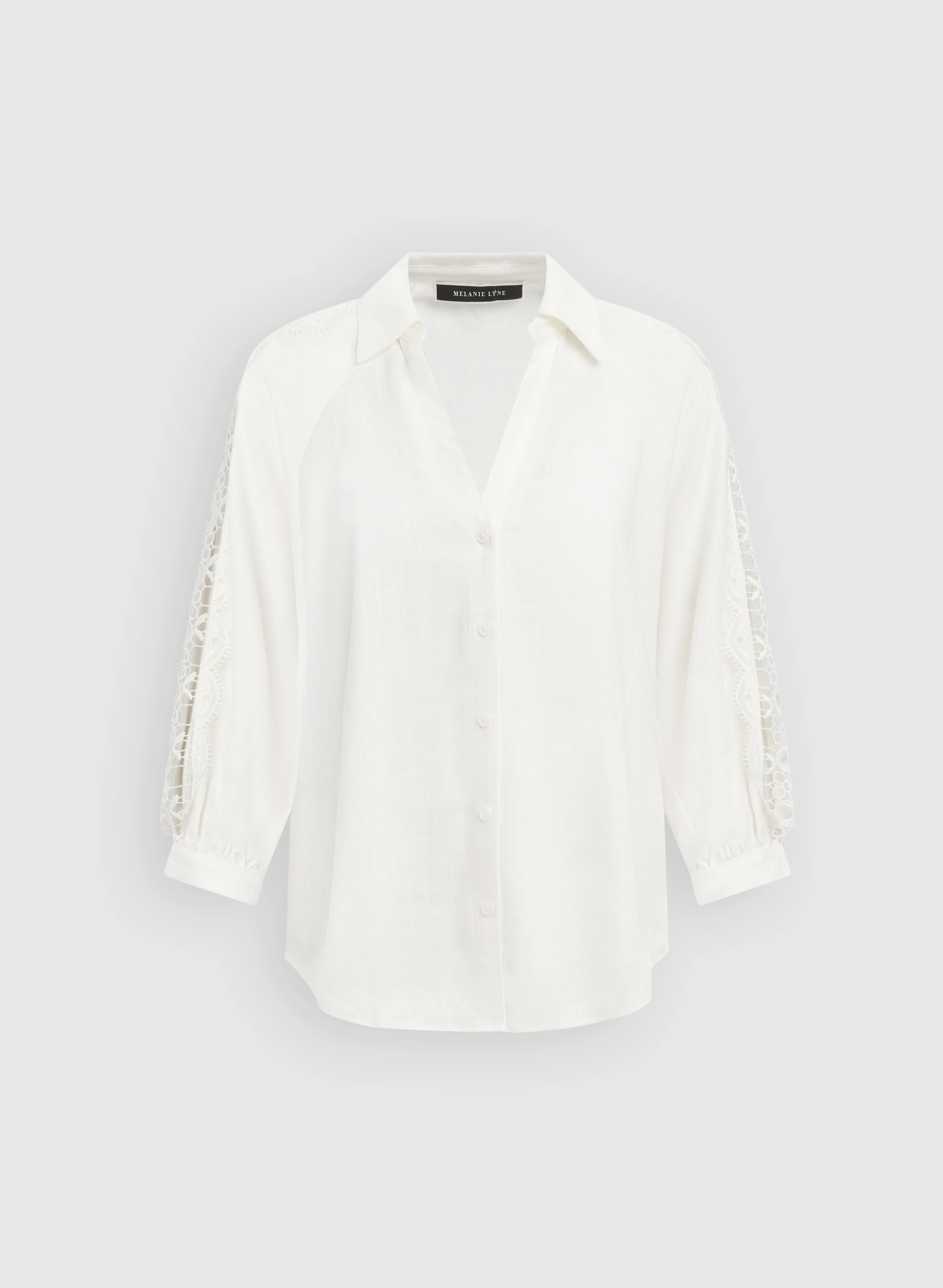 Crochet Lace Sleeve Blouse - Image 6