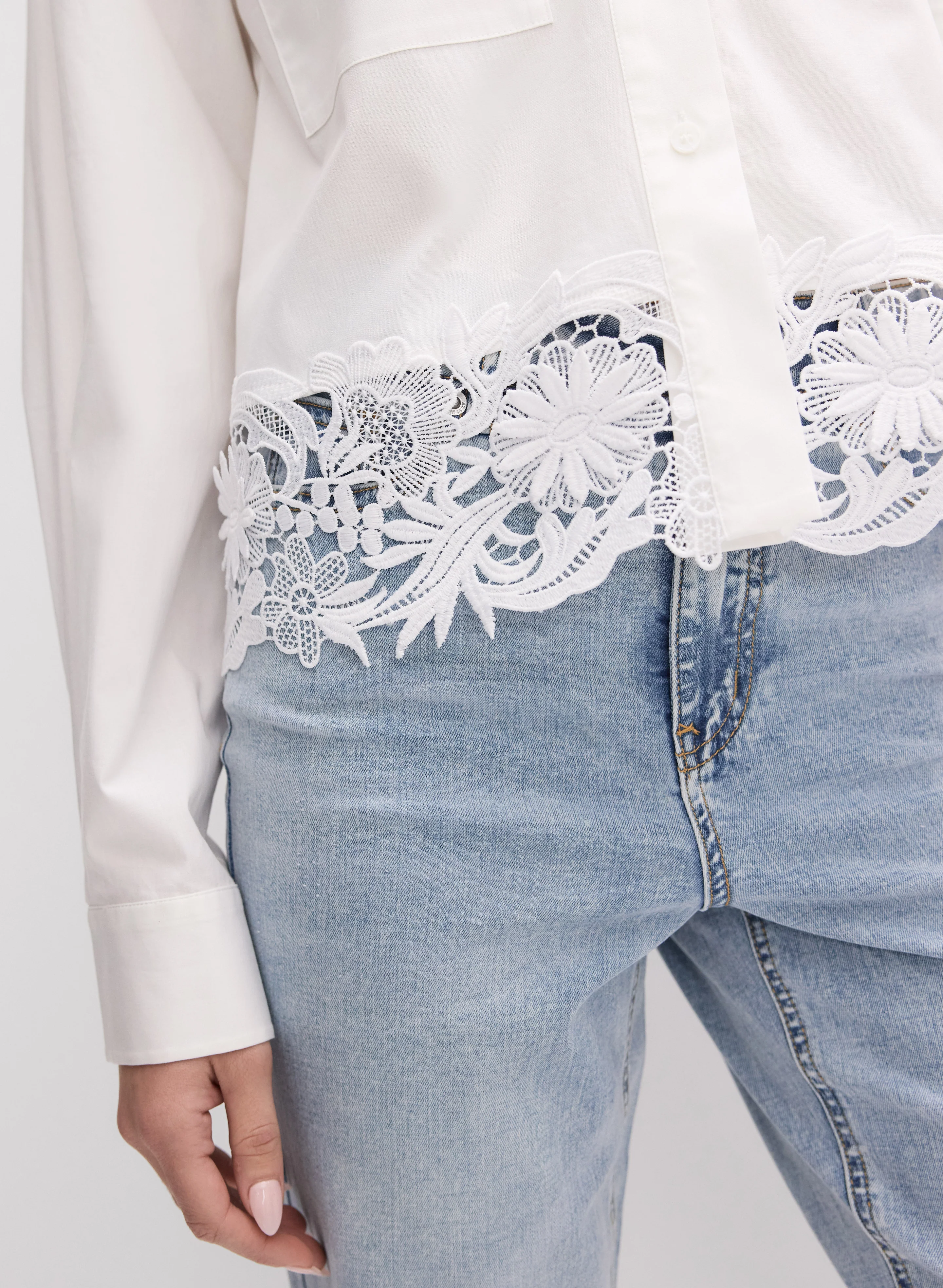 Crochet Trim Blouse - Image 2