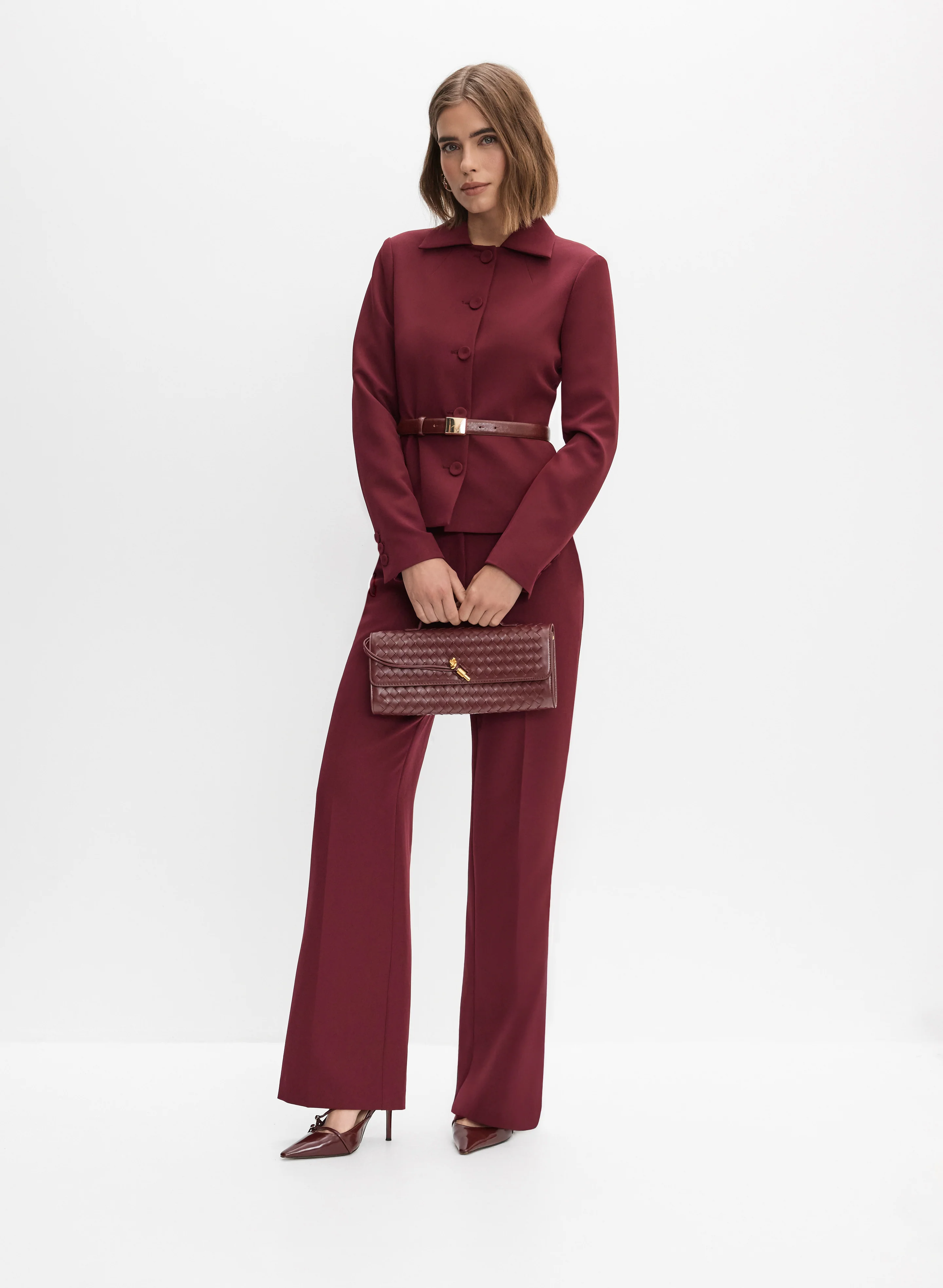 Cropped Button-Down Blazer - Image 8